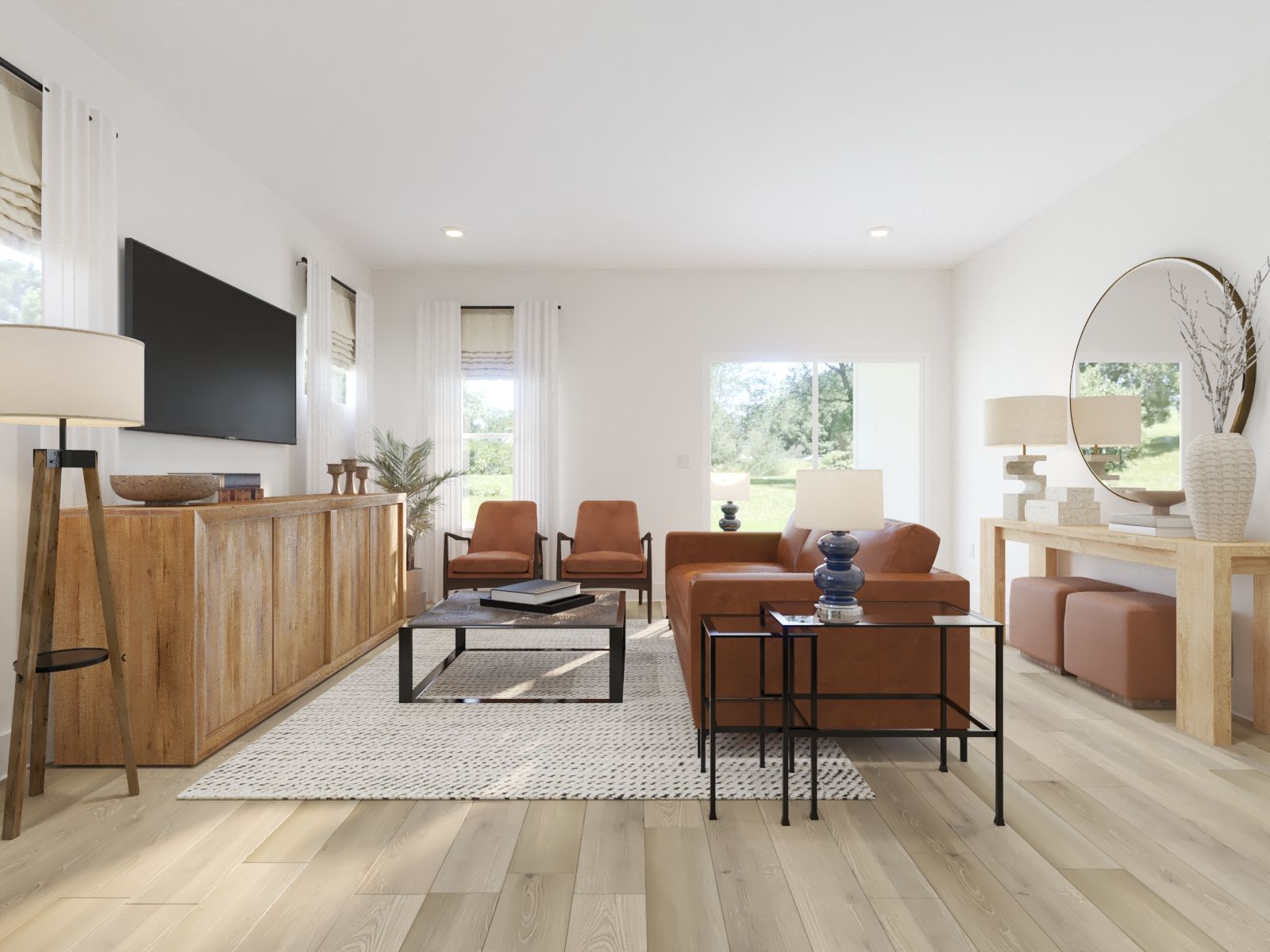 Spend family movie nights in the spacious great room.