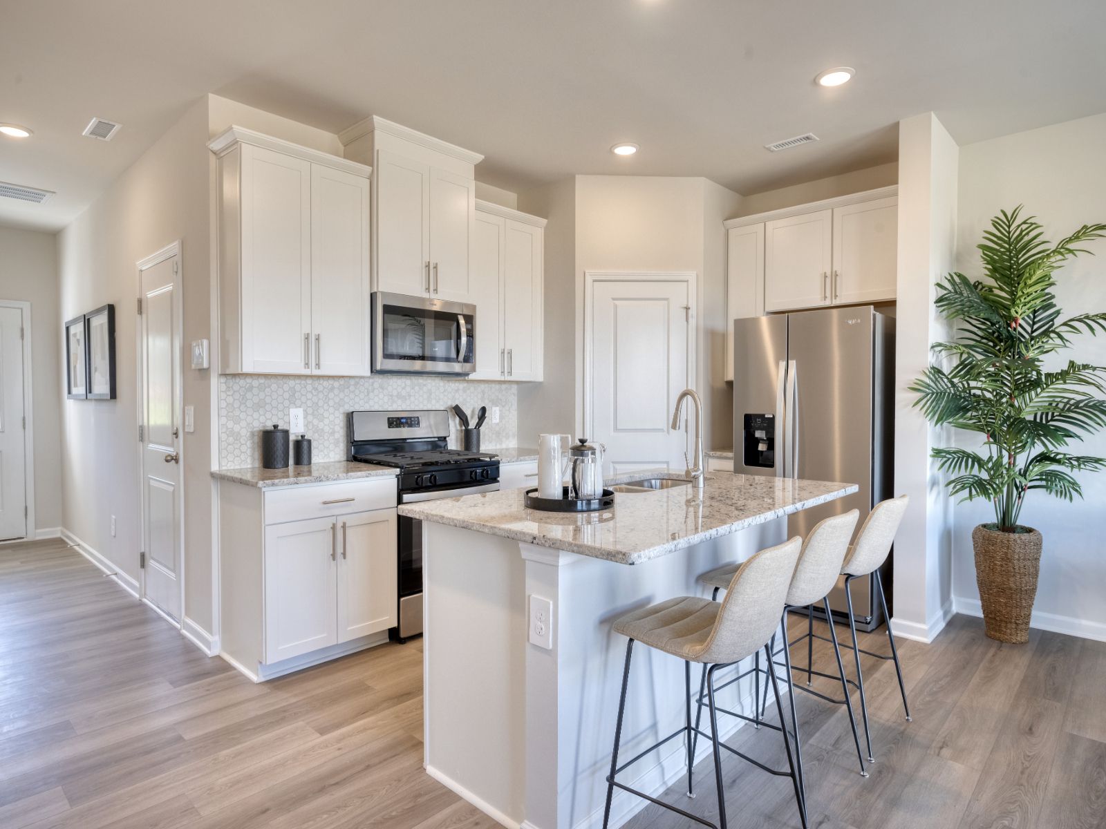 The Topaz floorplan as shown at Stillhouse Farms Townes in Graham, NC.