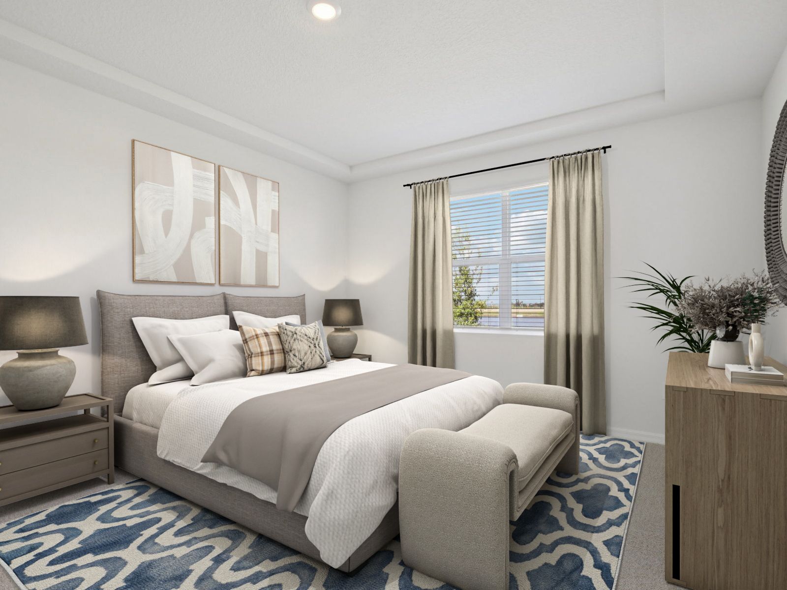 Virtually Staged Primary Bedroom