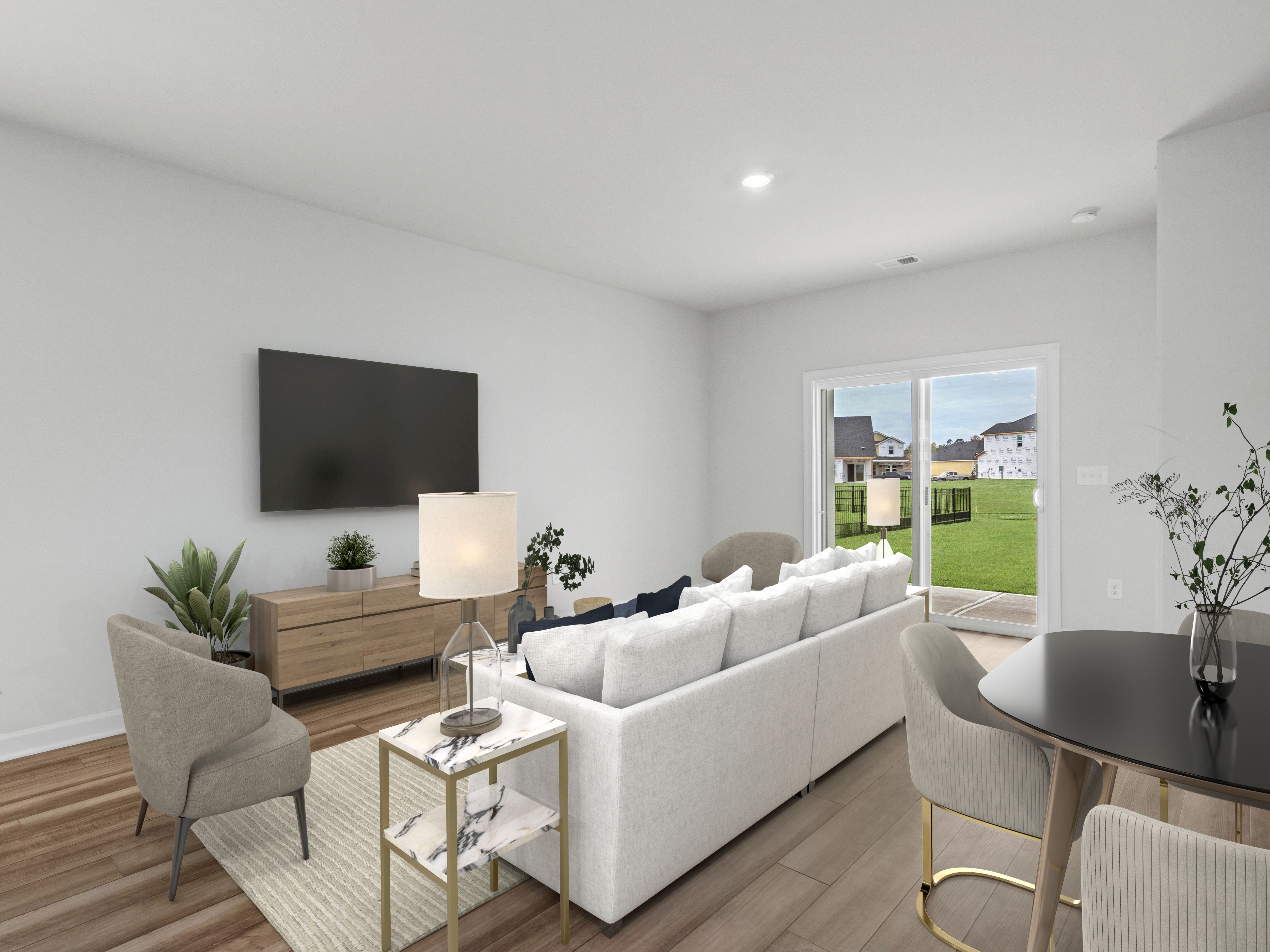 Enjoy movie nights or the big game in this cozy great room