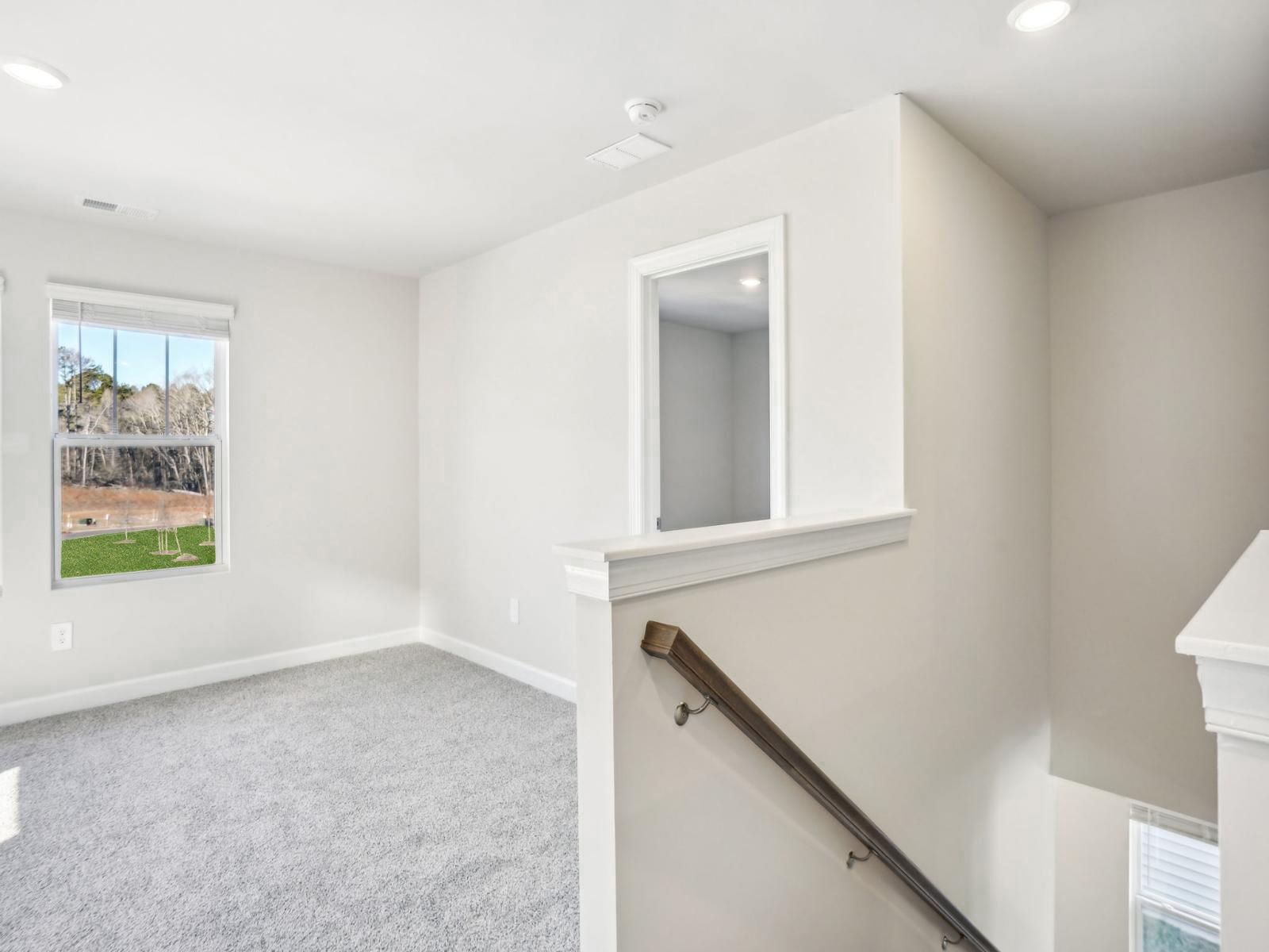 The upstairs loft is the perfect hangout spot for guests.