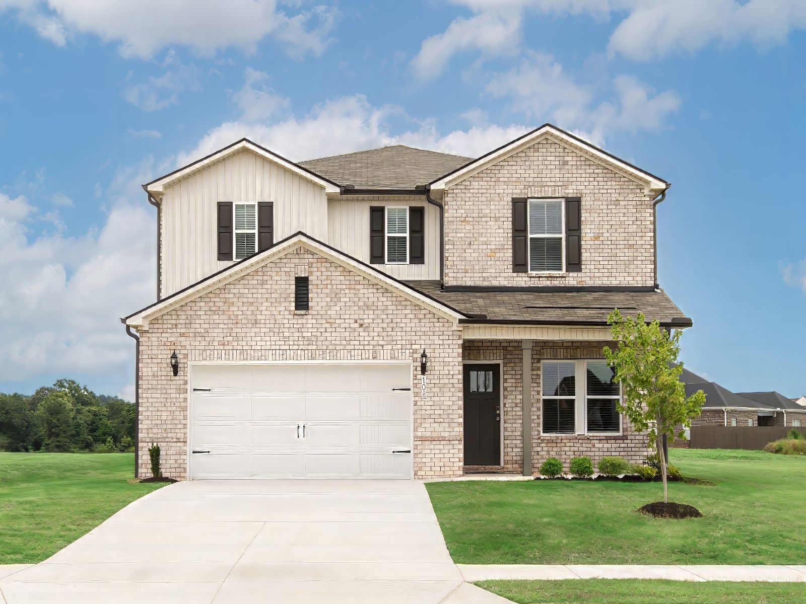 The Dakota floorplan with Elevation X modeled at Walkers Hill.