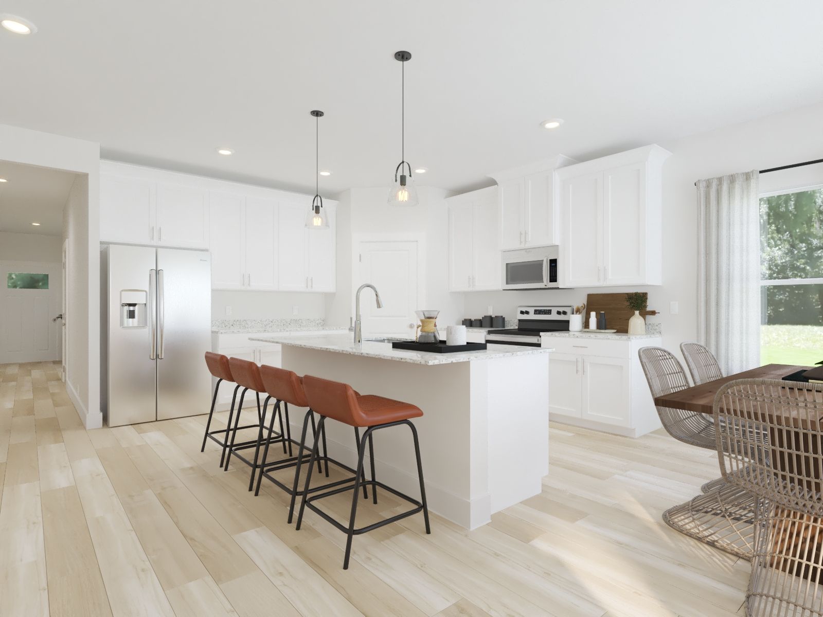Skip takeout and prep dinner in the well-appointed kitchen.