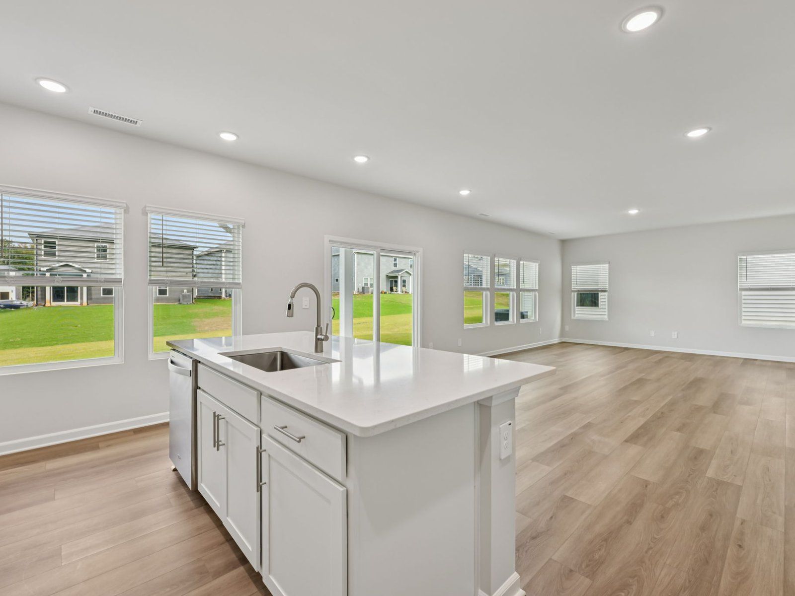 Kitchen in the Dakota floorplan at a Meritage Homes community in Garner, NC.