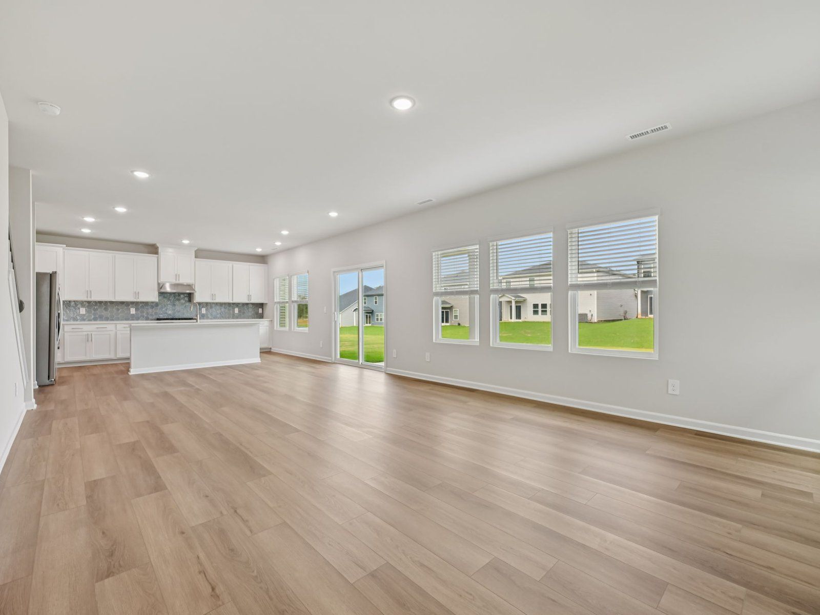 Great room in the Dakota floorplan at a Meritage Homes community in Garner, NC.