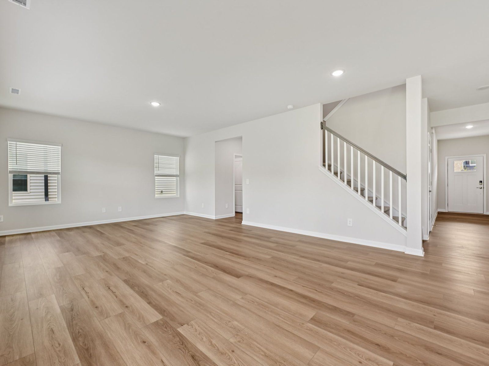 Great room in the Dakota floorplan at a Meritage Homes community in Garner, NC.