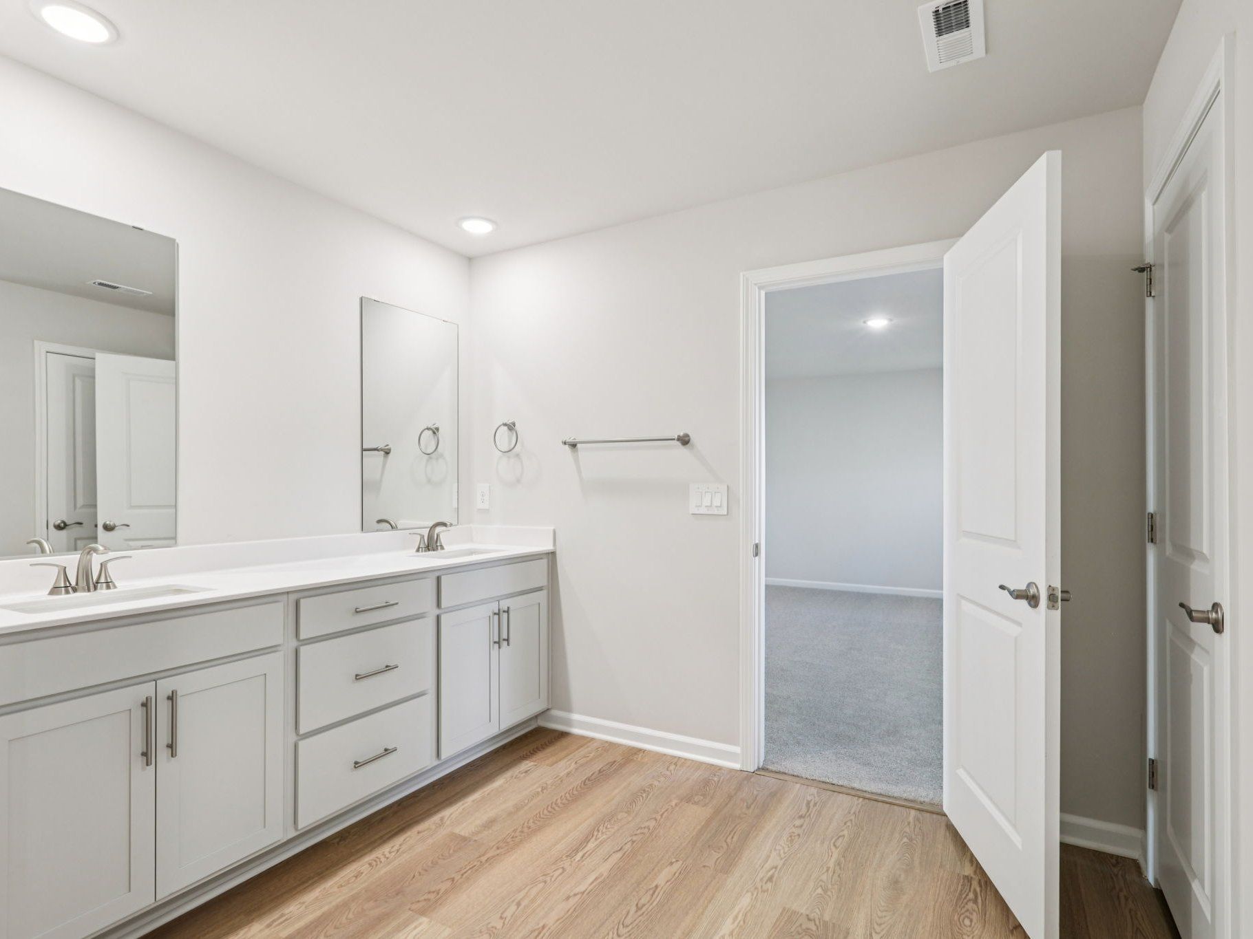 Primary bathroom in the Johnson floorplan at a Meritage Homes community in Garner, NC.