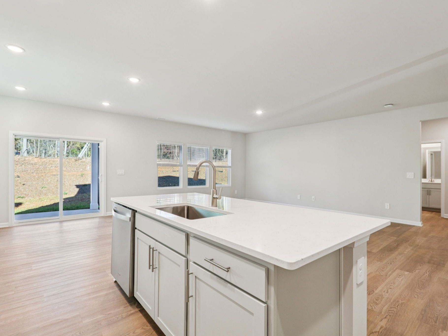 Kitchen in the Johnson floorplan at a Meritage Homes community in Garner, NC.