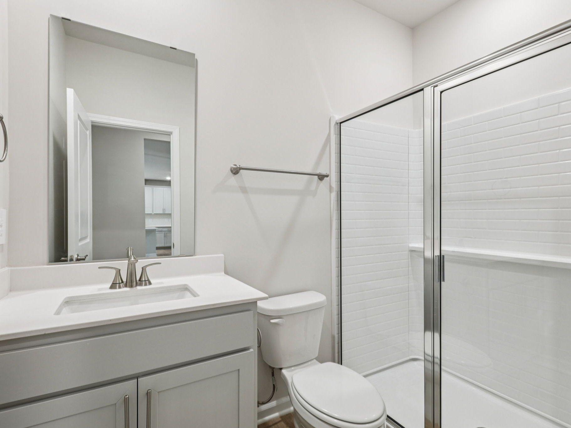Secondary bathroom in the Johnson floorplan at a Meritage Homes community in Garner, NC.