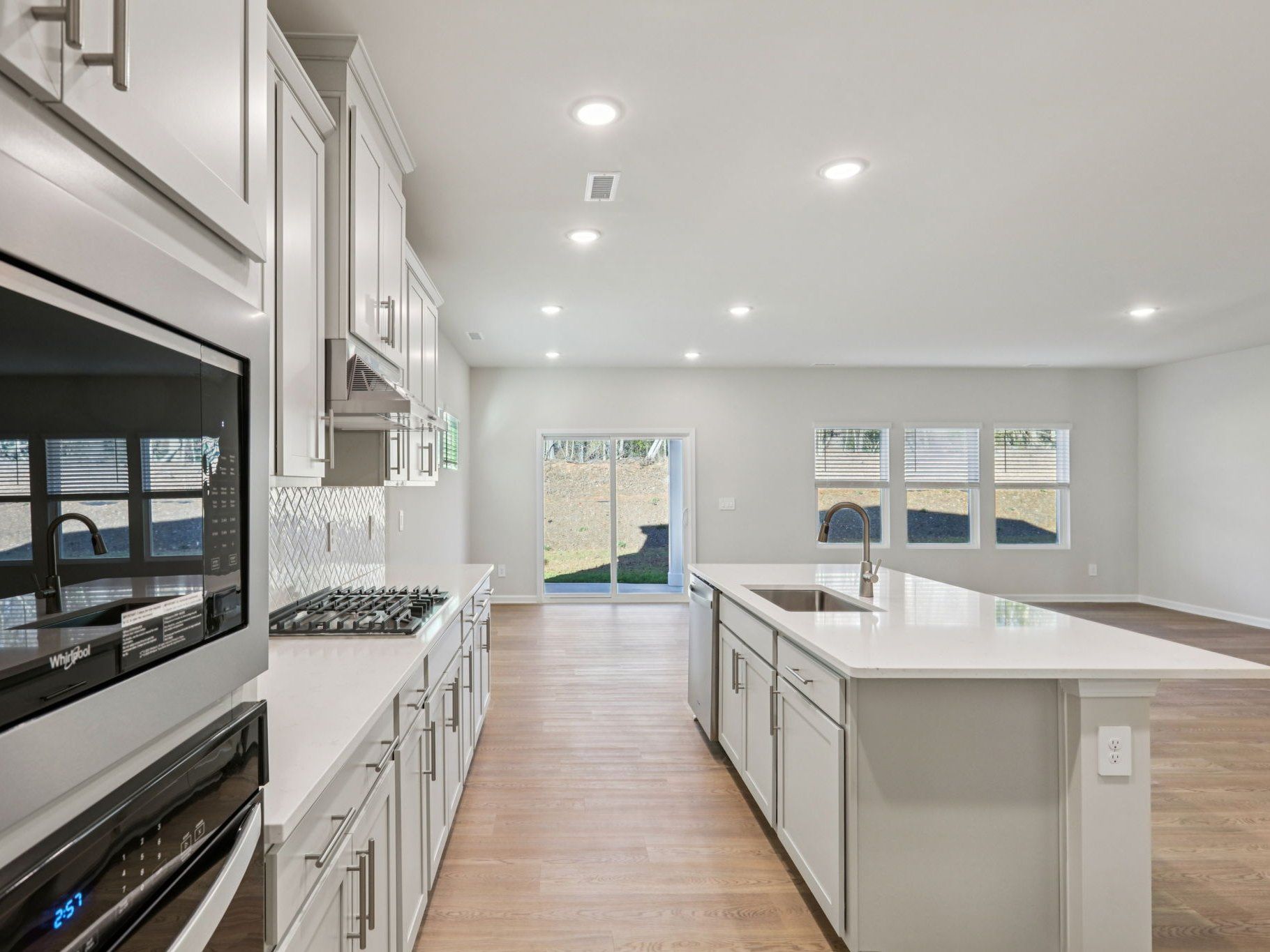 Kitchen in the Johnson floorplan at a Meritage Homes community in Garner, NC.