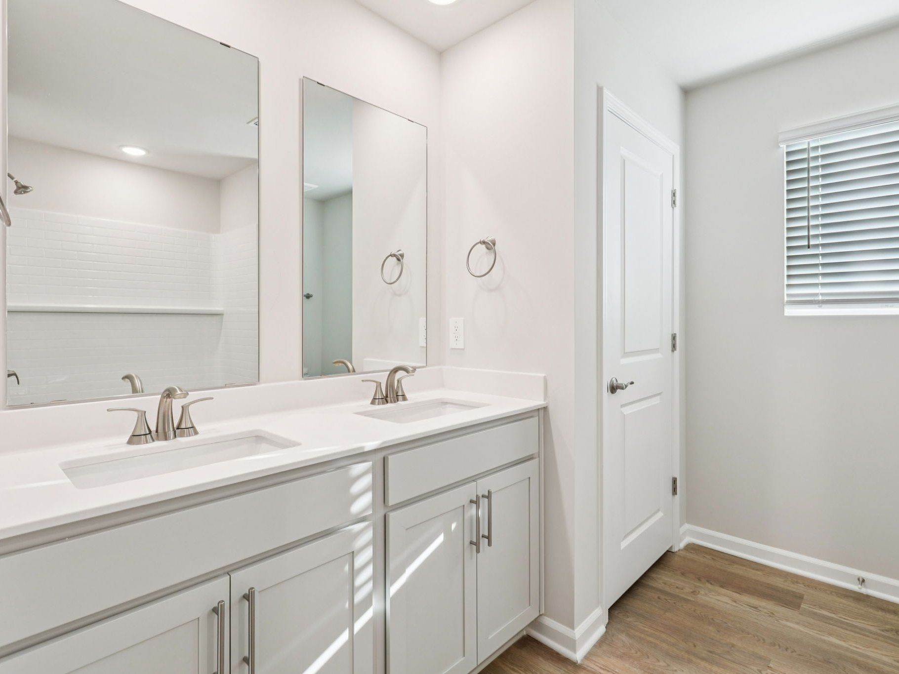 Secondary bathroom in the Johnson floorplan at a Meritage Homes community in Garner, NC.