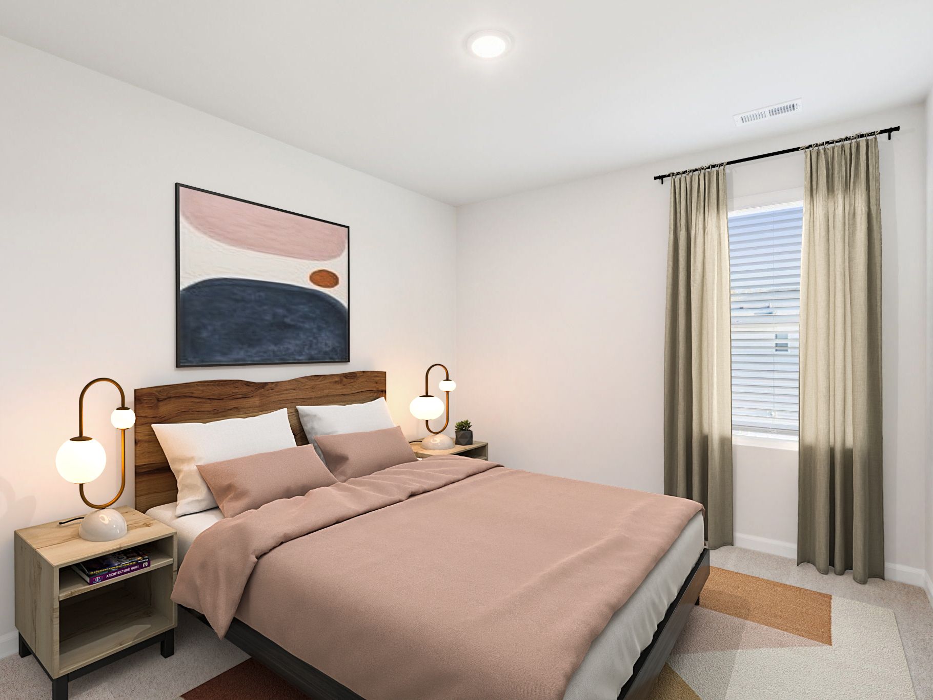 Secondary bedroom in the Lennon floorplan at a Meritage Homes community in Garner, NC.