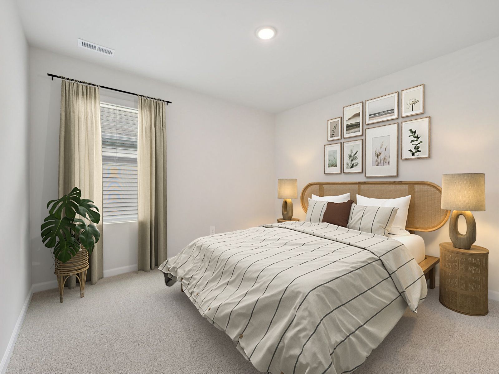 Secondary bedroom in the Brentwood floorplan at a Meritage Homes community in Garner, NC.