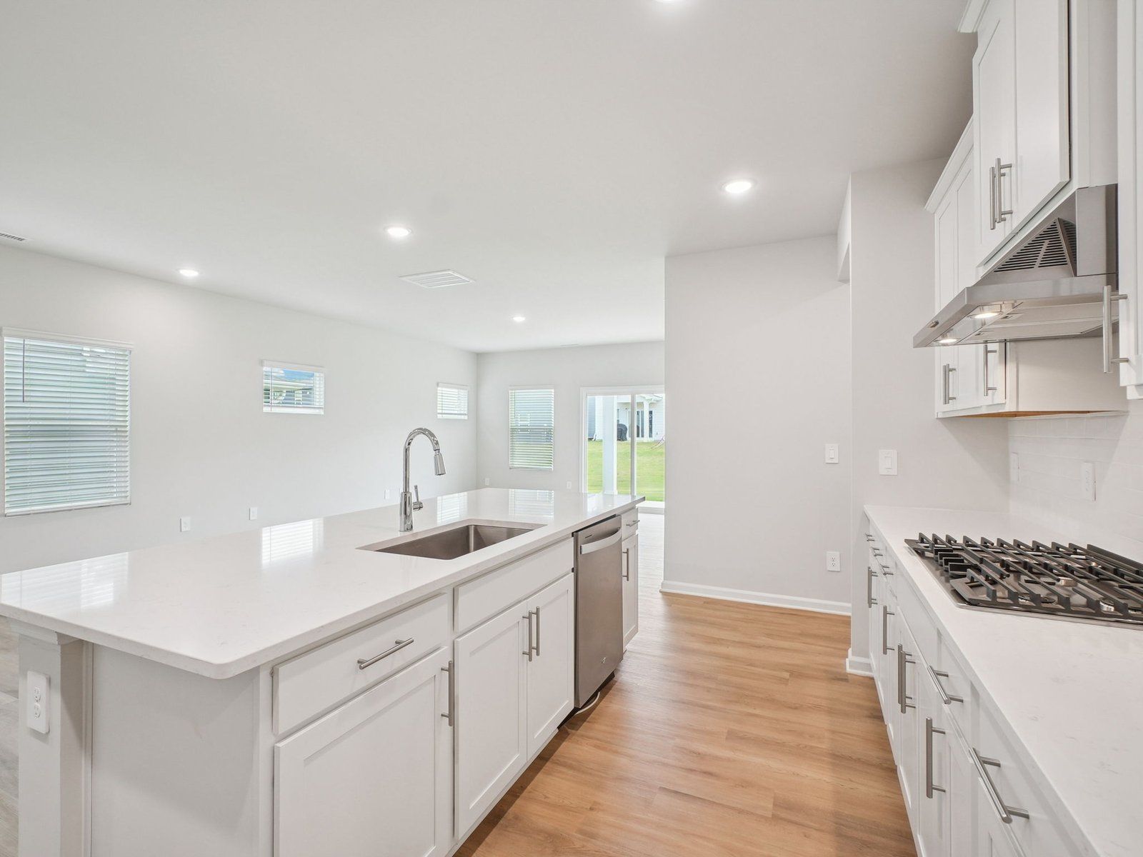 Kitchen in the Paisley floorplan at a Meritage Homes community in Garner, NC.