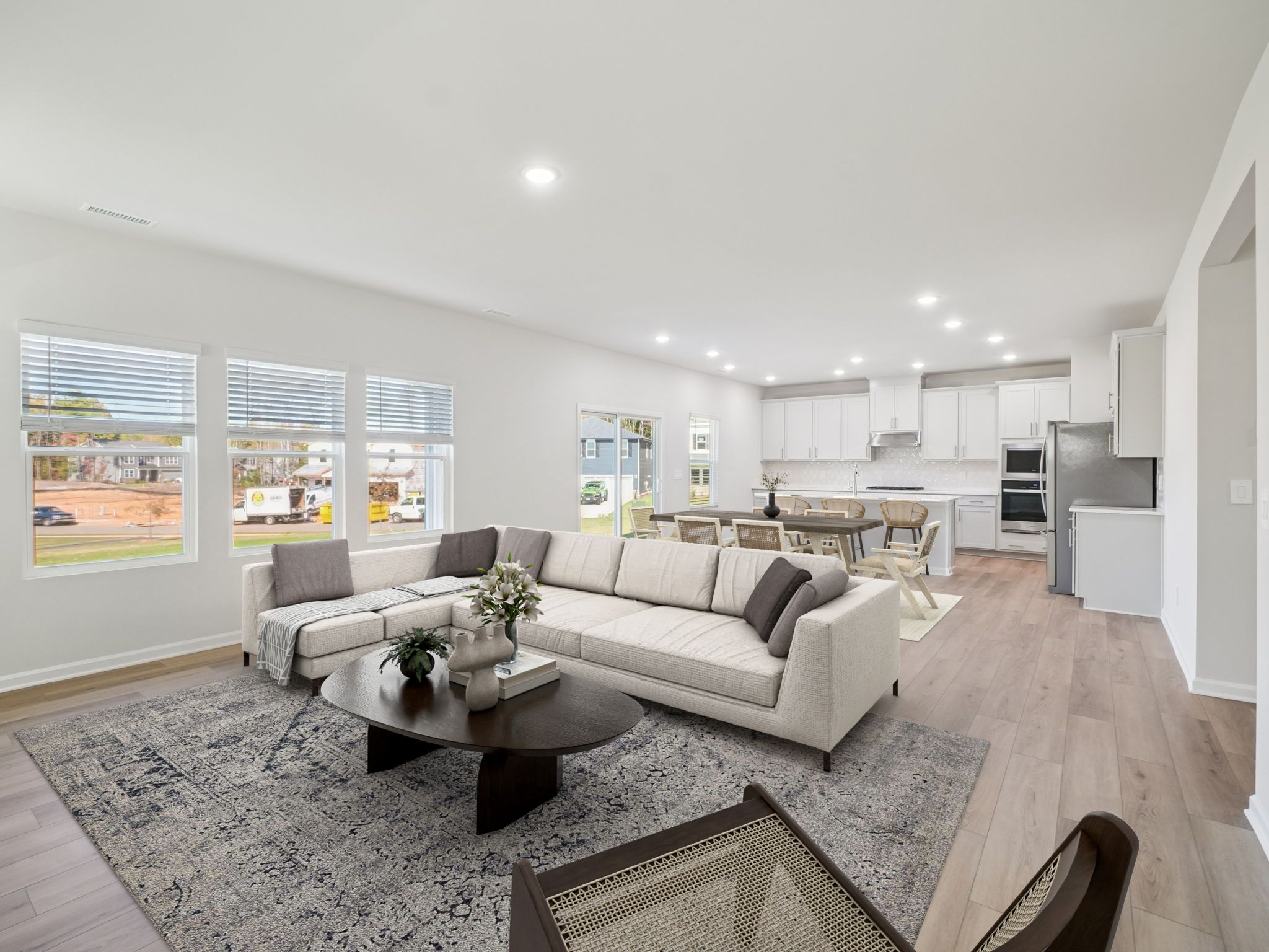 Great room in the Taylorsville floorplan at a Meritage Homes community in Garner, NC.