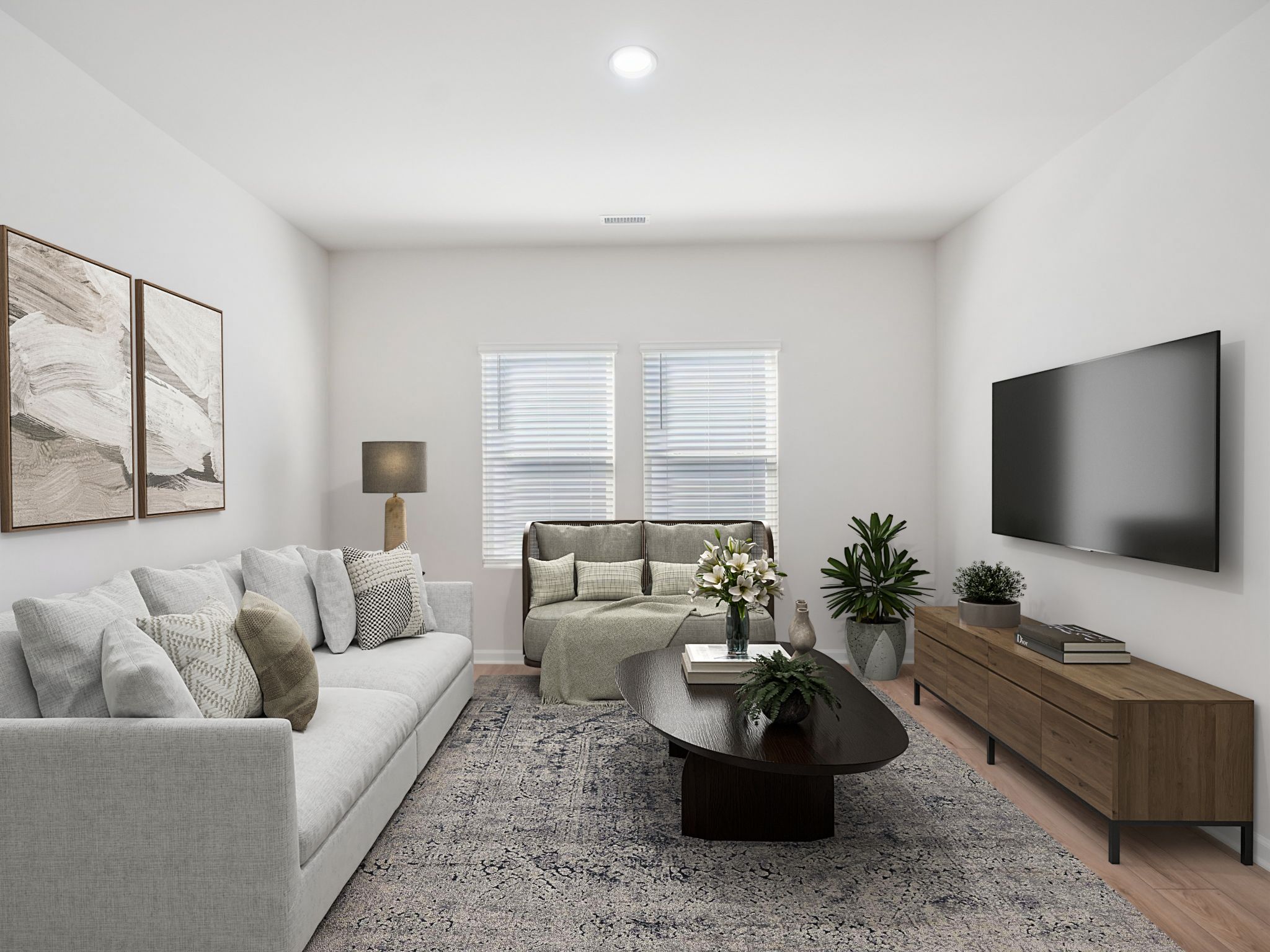 Flex room in the Taylorsville floorplan at a Meritage Homes community in Garner, NC.