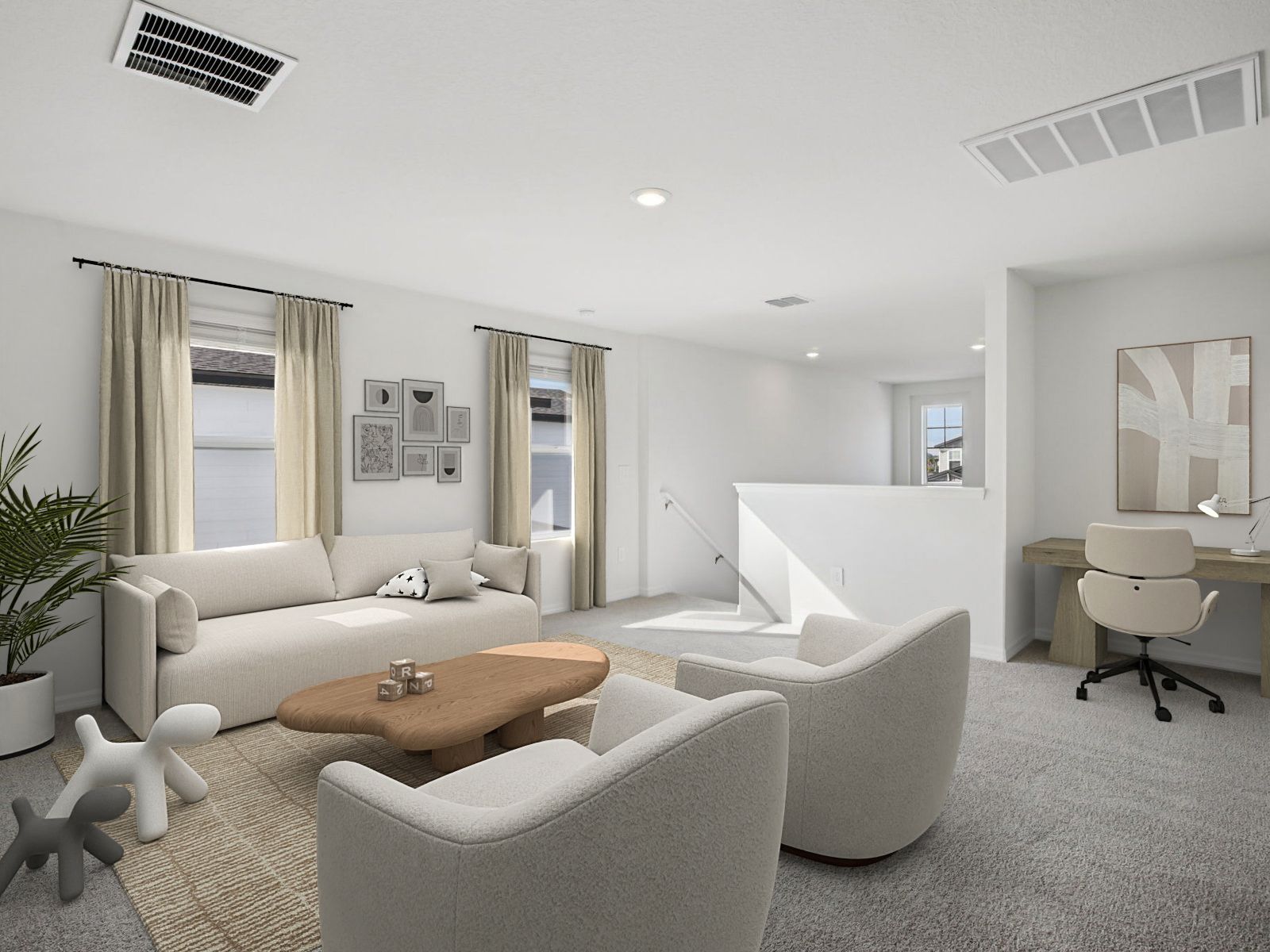 Upstairs Loft Virtually Staged