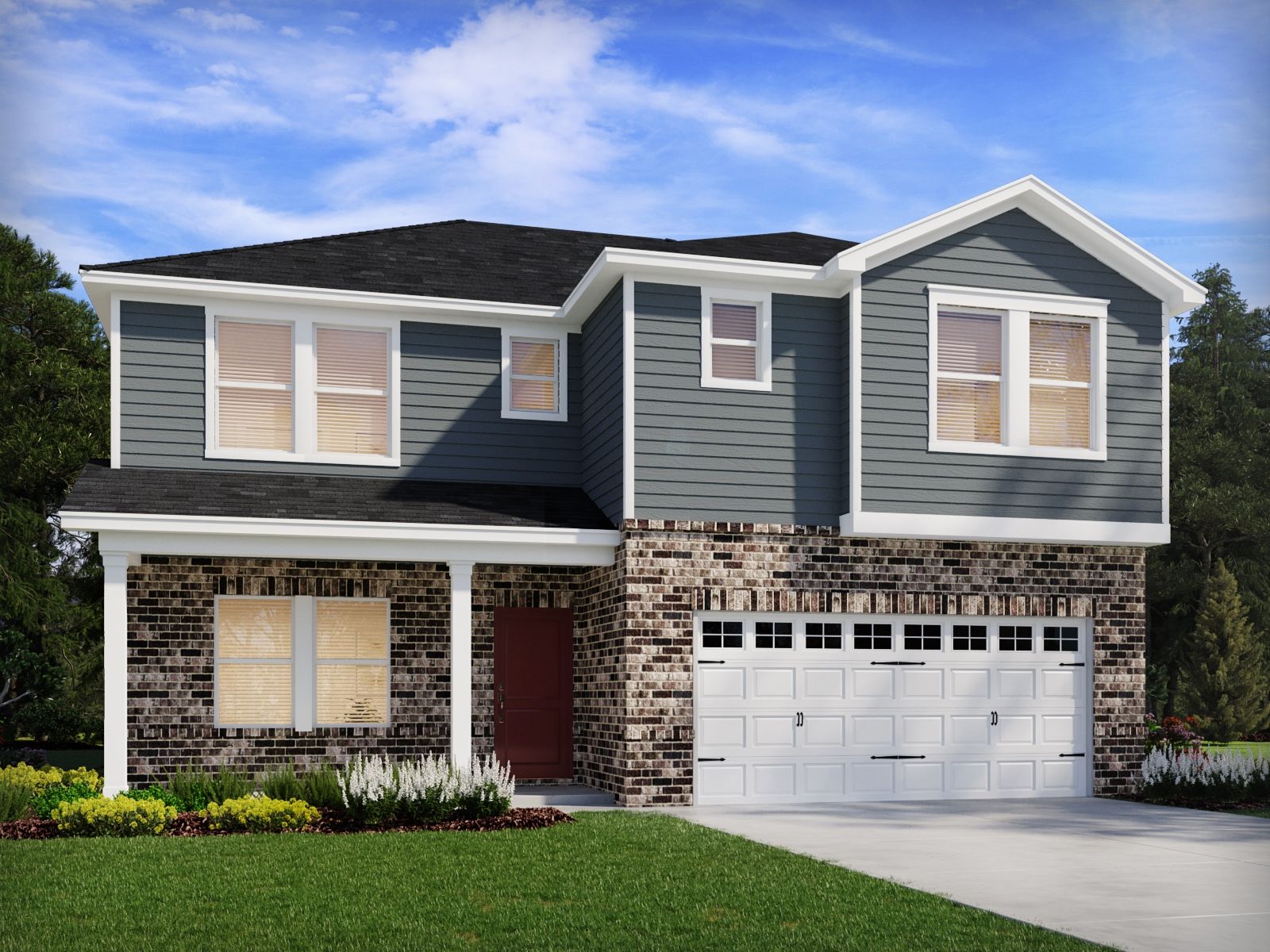 Watson elevation rendering at a Meritage Homes community in Wendell, NC.