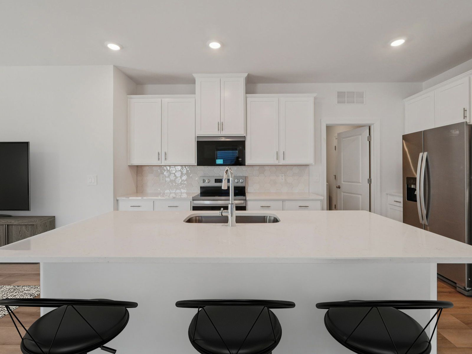 Kitchen in the Vienna floorplan at a Meritage Homes community in Charlotte, NC.