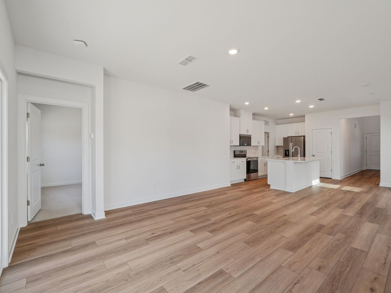 Great room in the Vienna floorplan at a Meritage Homes community in Charlotte, NC.