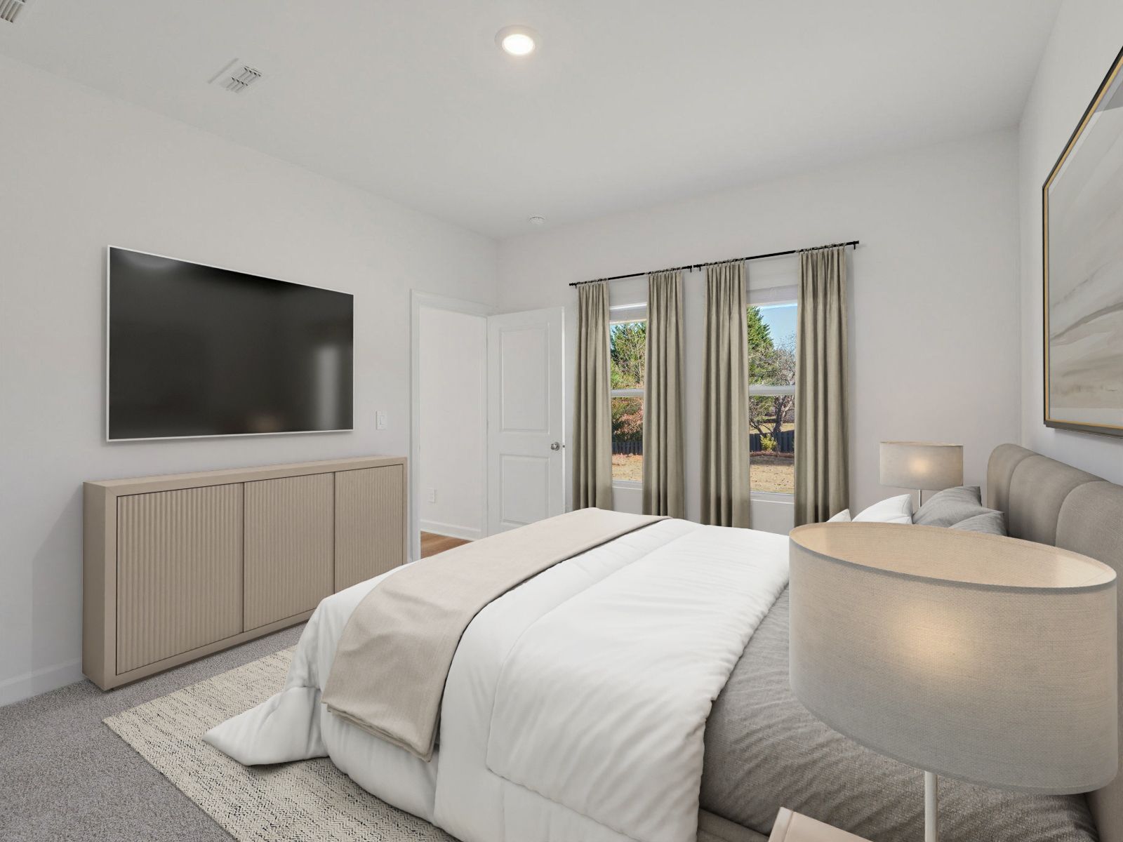 Primary bedroom in the Vienna floorplan at a Meritage Homes community in Charlotte, NC.