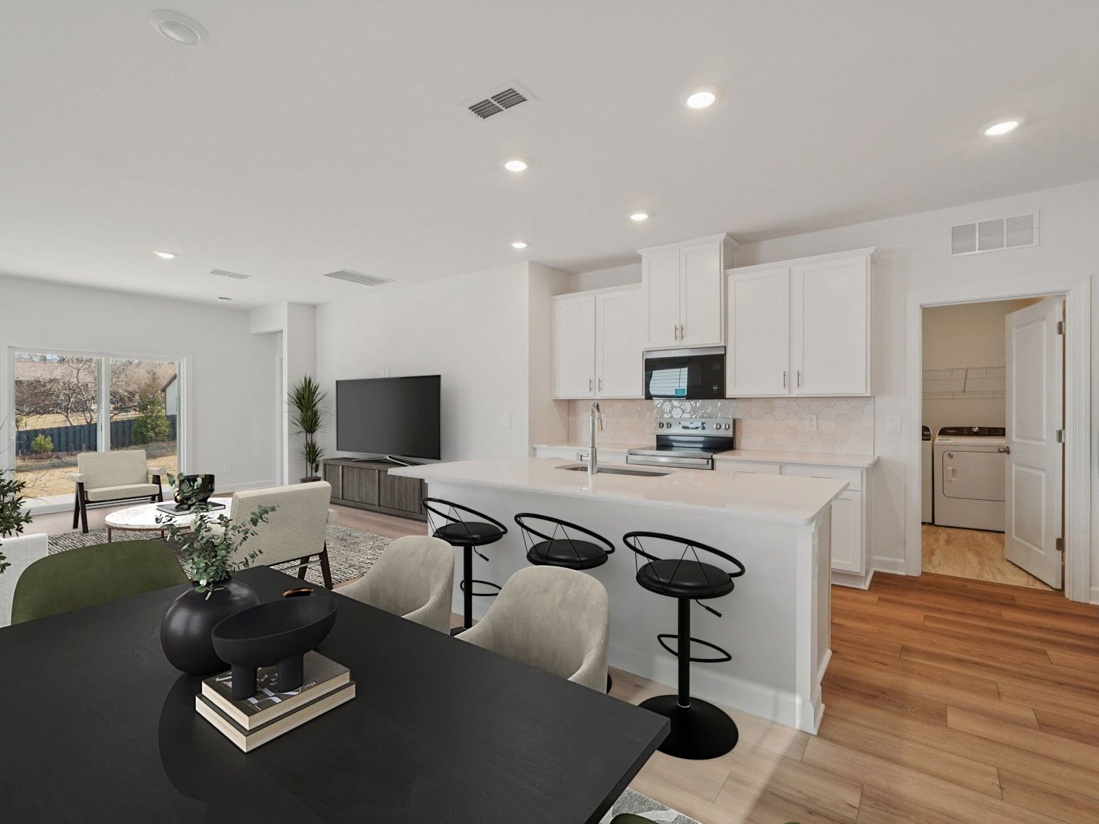 Dining area in the Vienna floorplan at a Meritage Homes community in Charlotte, NC.