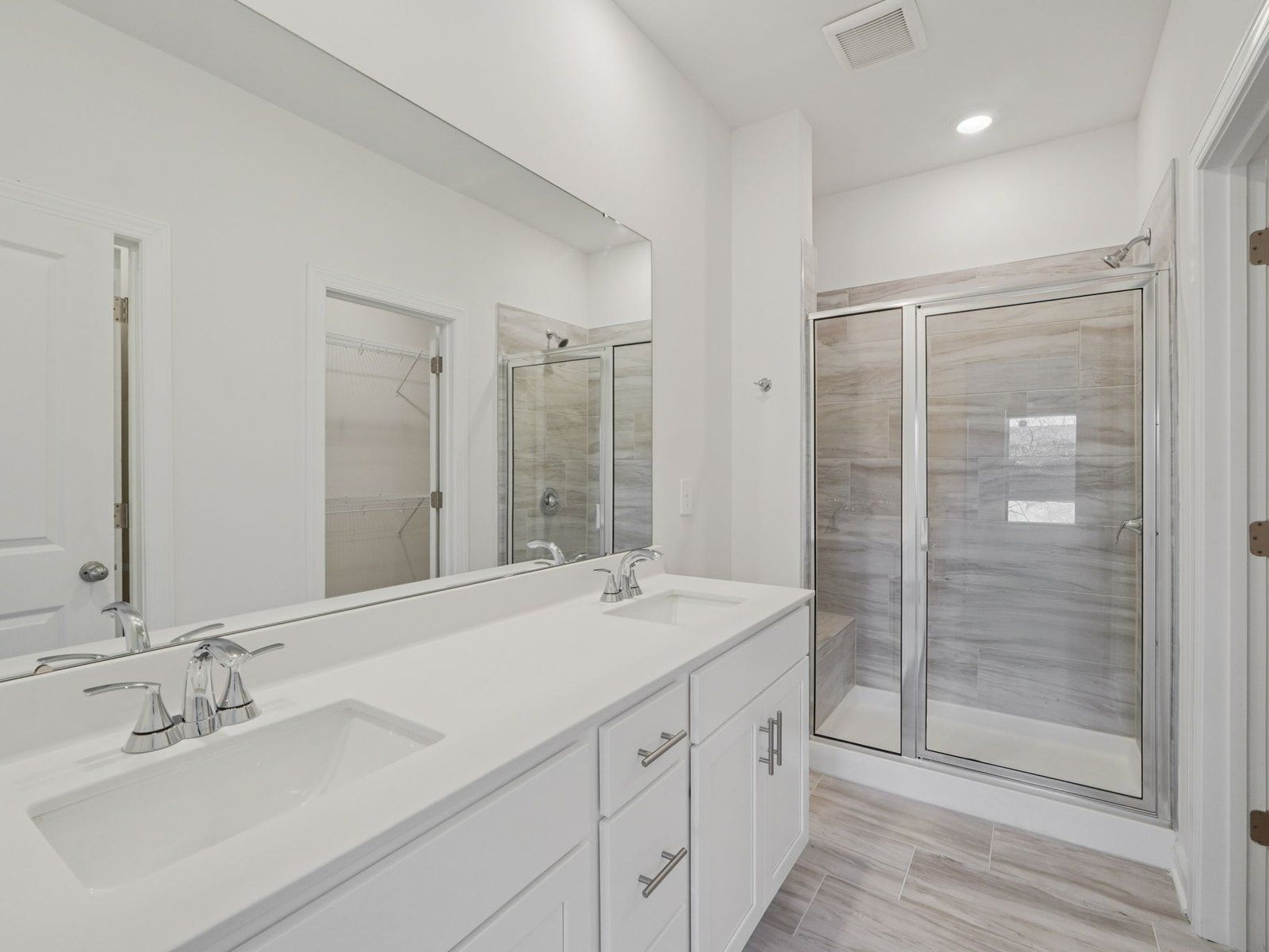 Primary bathroom in the Vienna floorplan at a Meritage Homes community in Charlotte, NC.