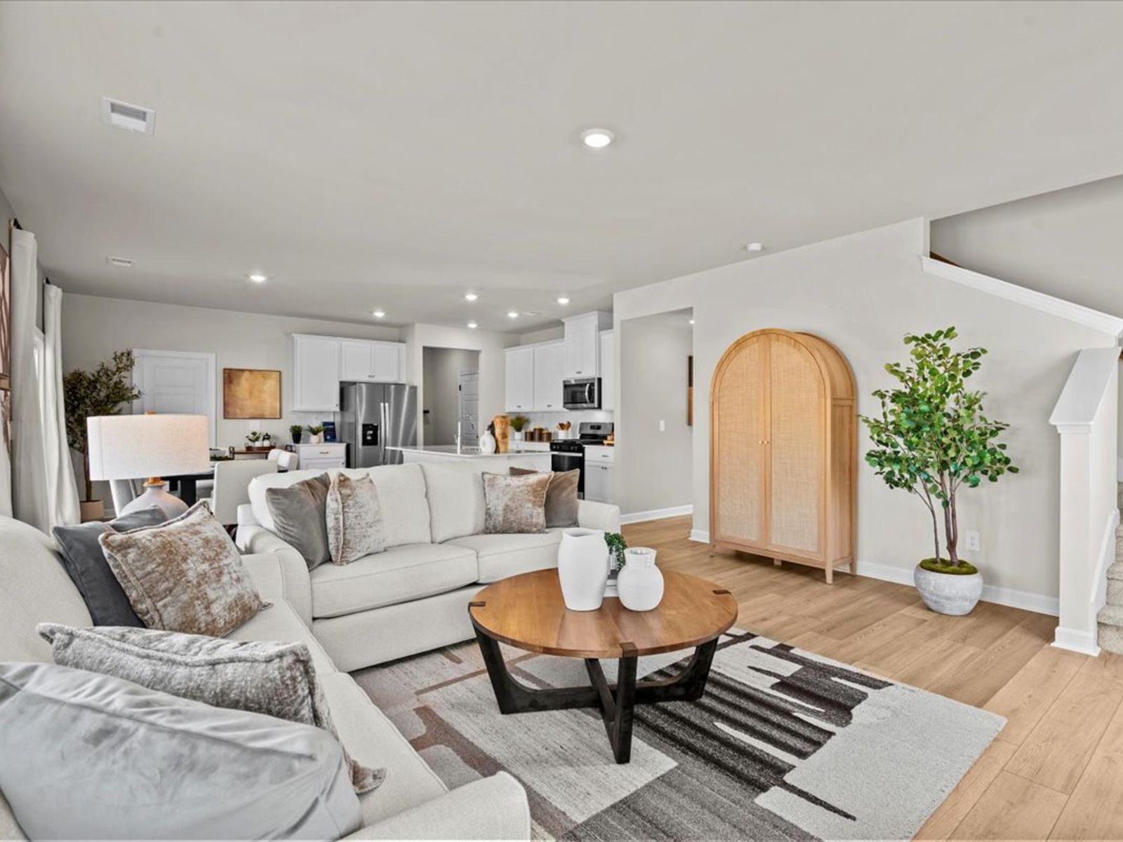 Great room in the Brentwood floorplan at a Meritage Homes community in Greenville, SC.