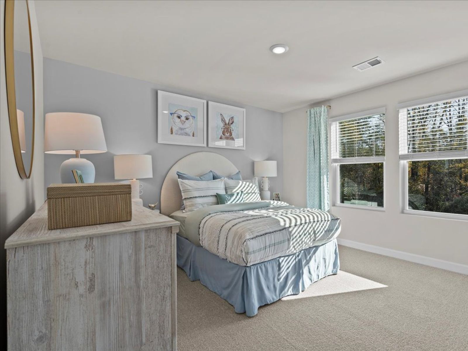 Secondary bedroom in the Brentwood floorplan at a Meritage Homes community in Greenville, SC.