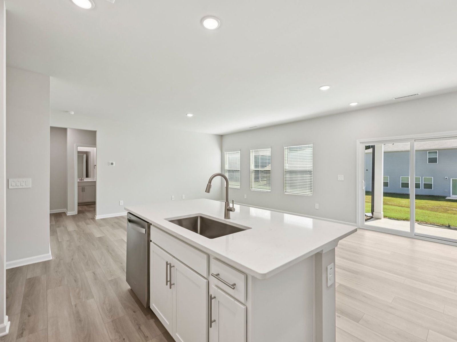 Kitchen in the Chatham floorplan at a Meritage Homes community in Garner, NC.
