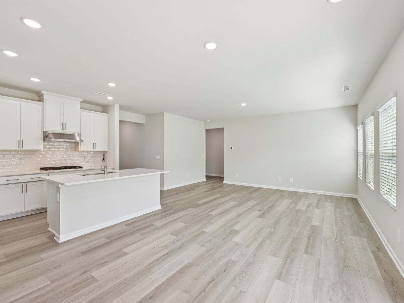 Dining area in the Chatham floorplan at a Meritage Homes community in Garner, NC.