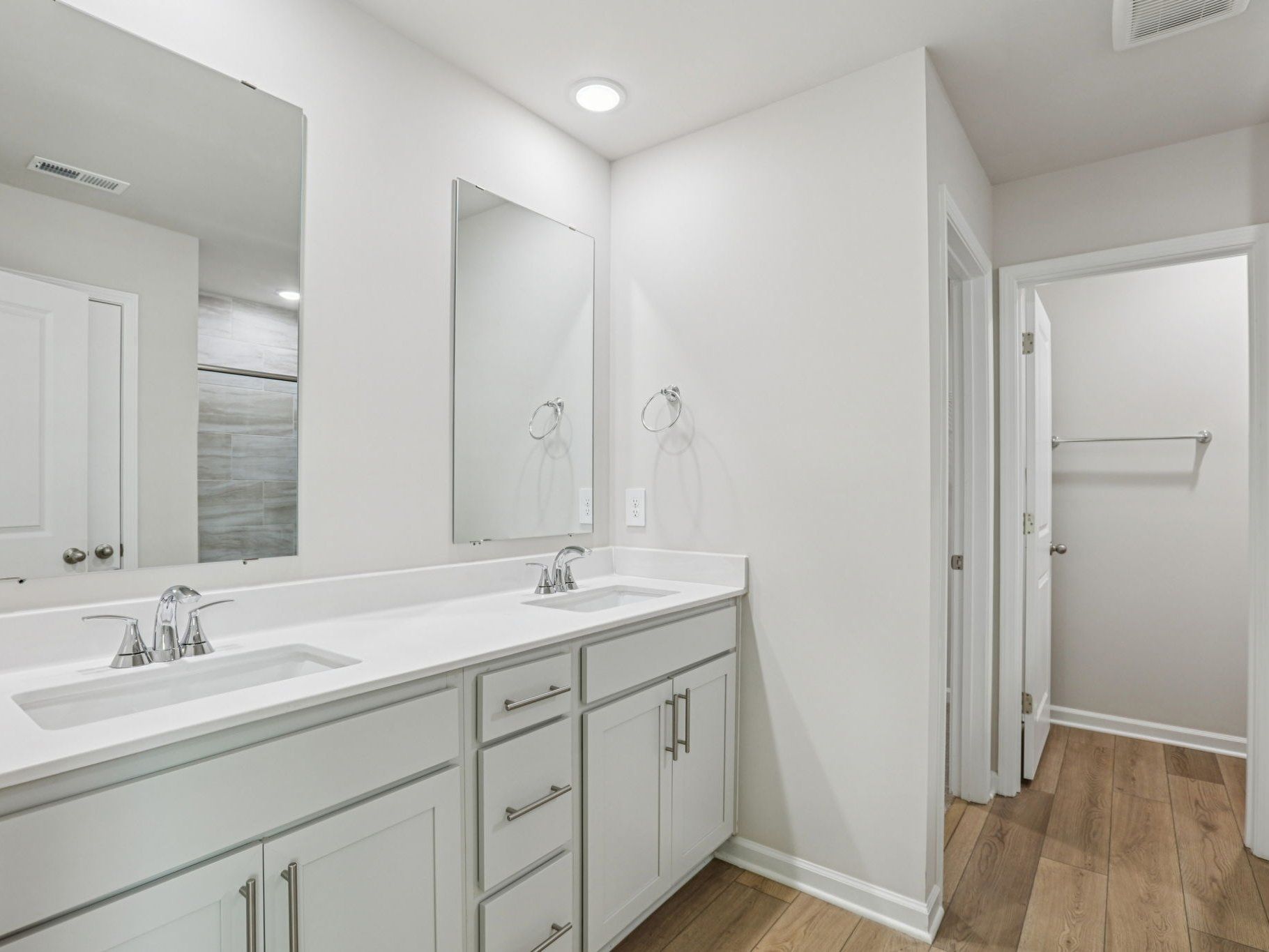 Primary bathroom in the Dallas floorplan at a Meritage Homes community in Garner, NC.