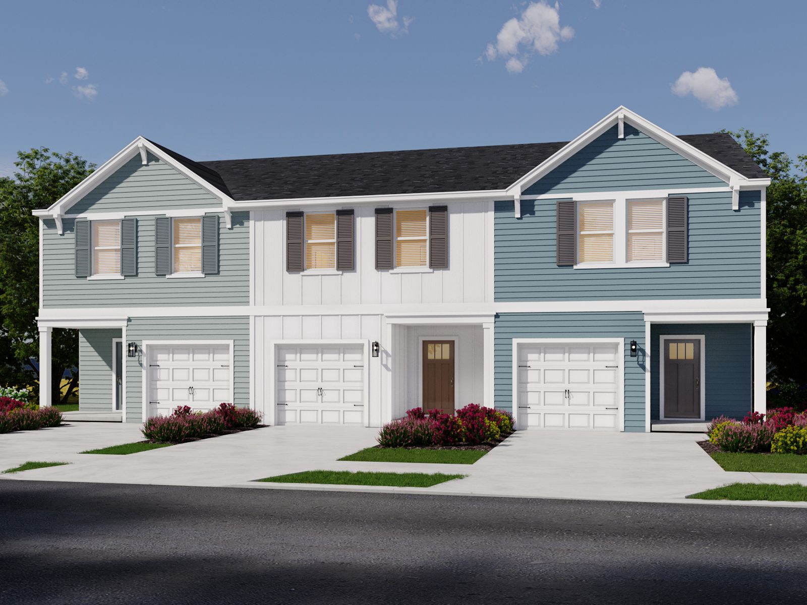 Anderson - End Unit - Courts at Brook Run: Moncks Corner, South Carolina - Meritage Homes