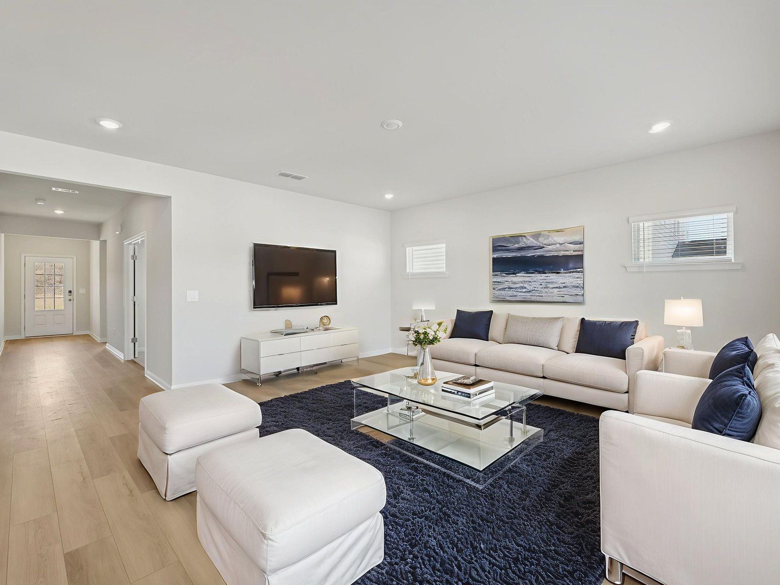 The Taylorsville Basement floorplan with the Timeless Contrast Linen interior package.
