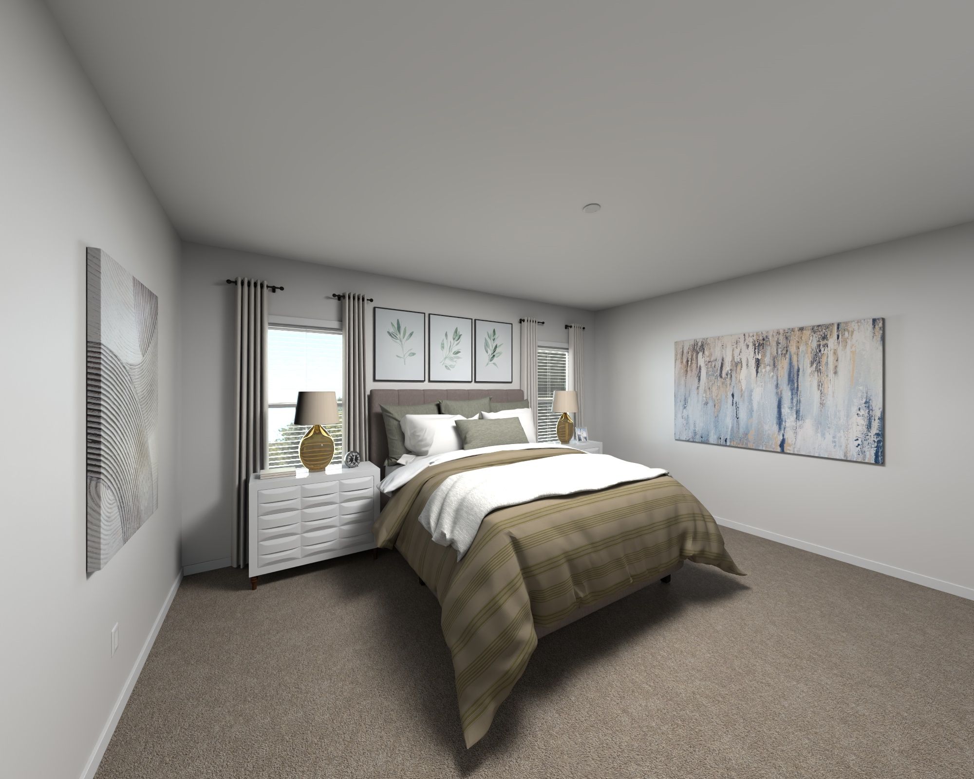 Primary bedroom of the Hampton