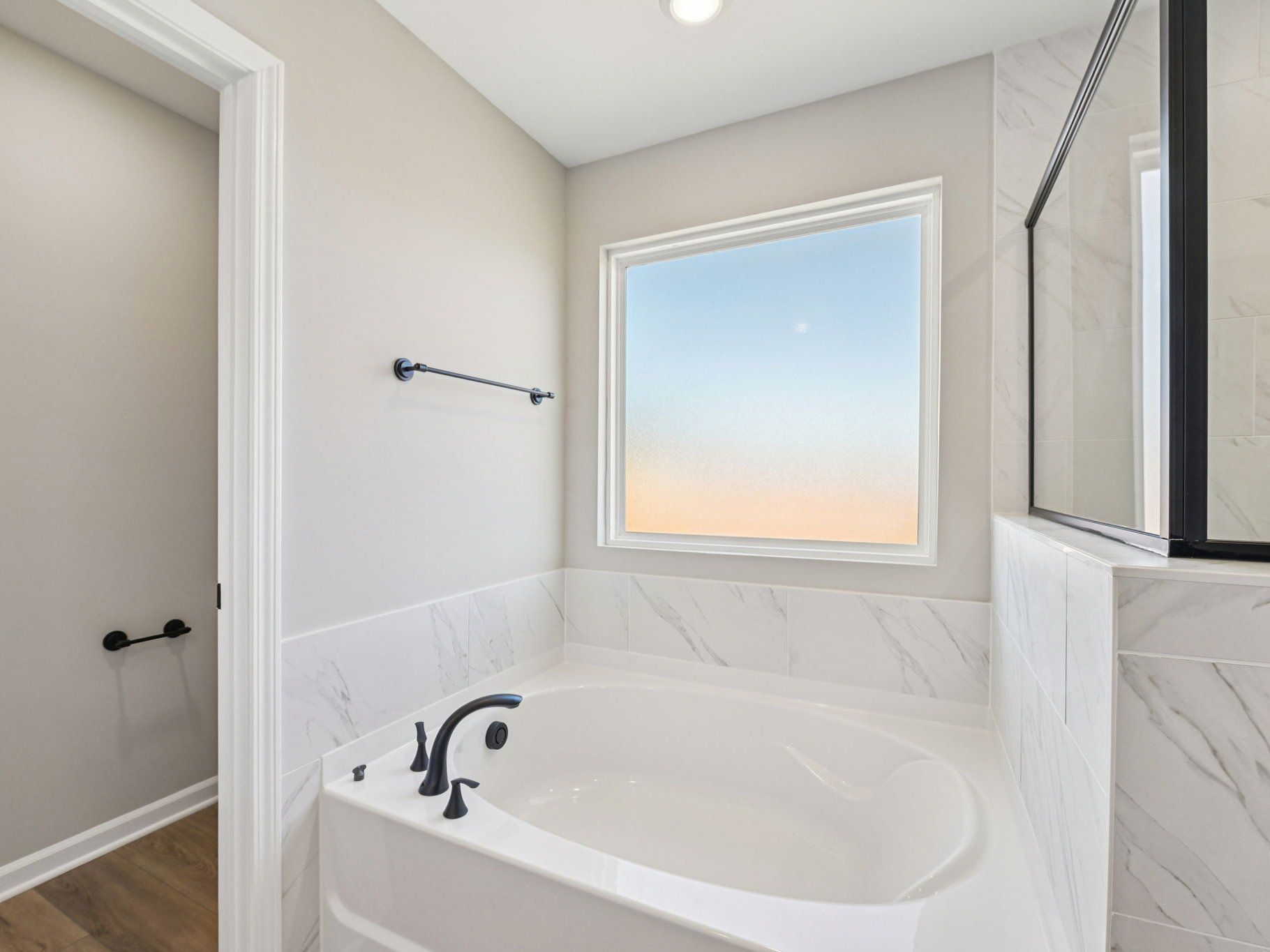 Primary bathroom in the Chatham floorplan at a Meritage Homes community in Raleigh, NC.