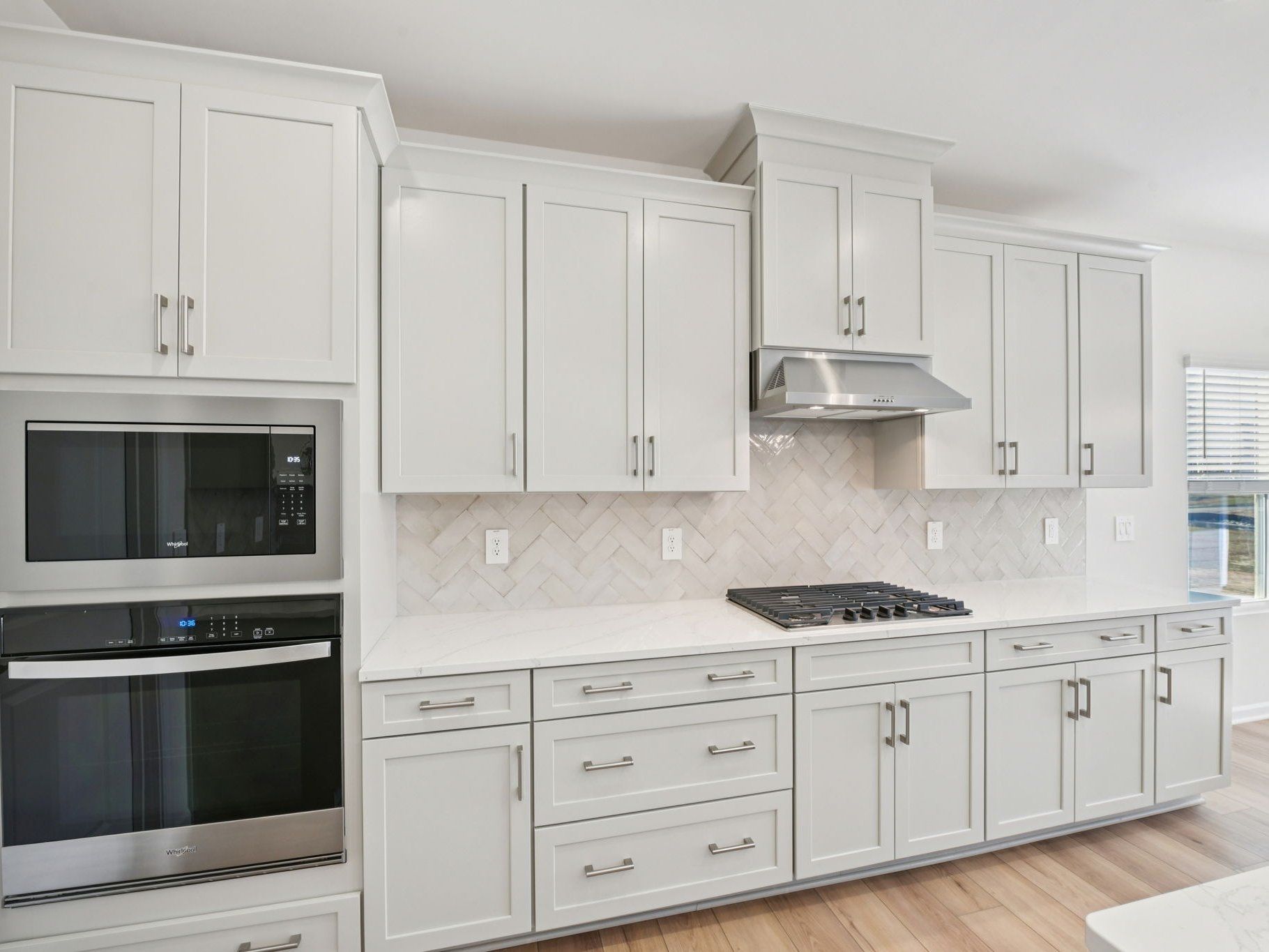 Kitchen in the Sherwood floorplan at a Meritage Homes community in Raleigh, NC.
