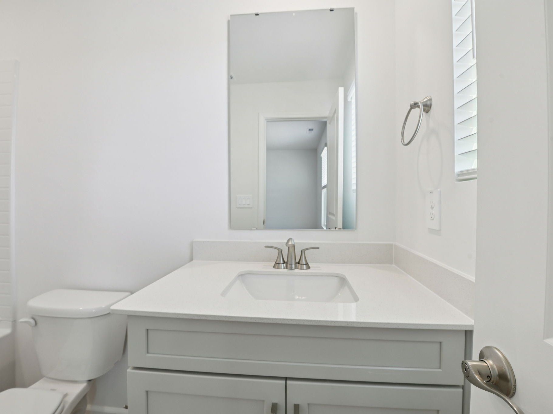 Secondary bathroom in the Sherwood floorplan at a Meritage Homes community in Raleigh, NC.