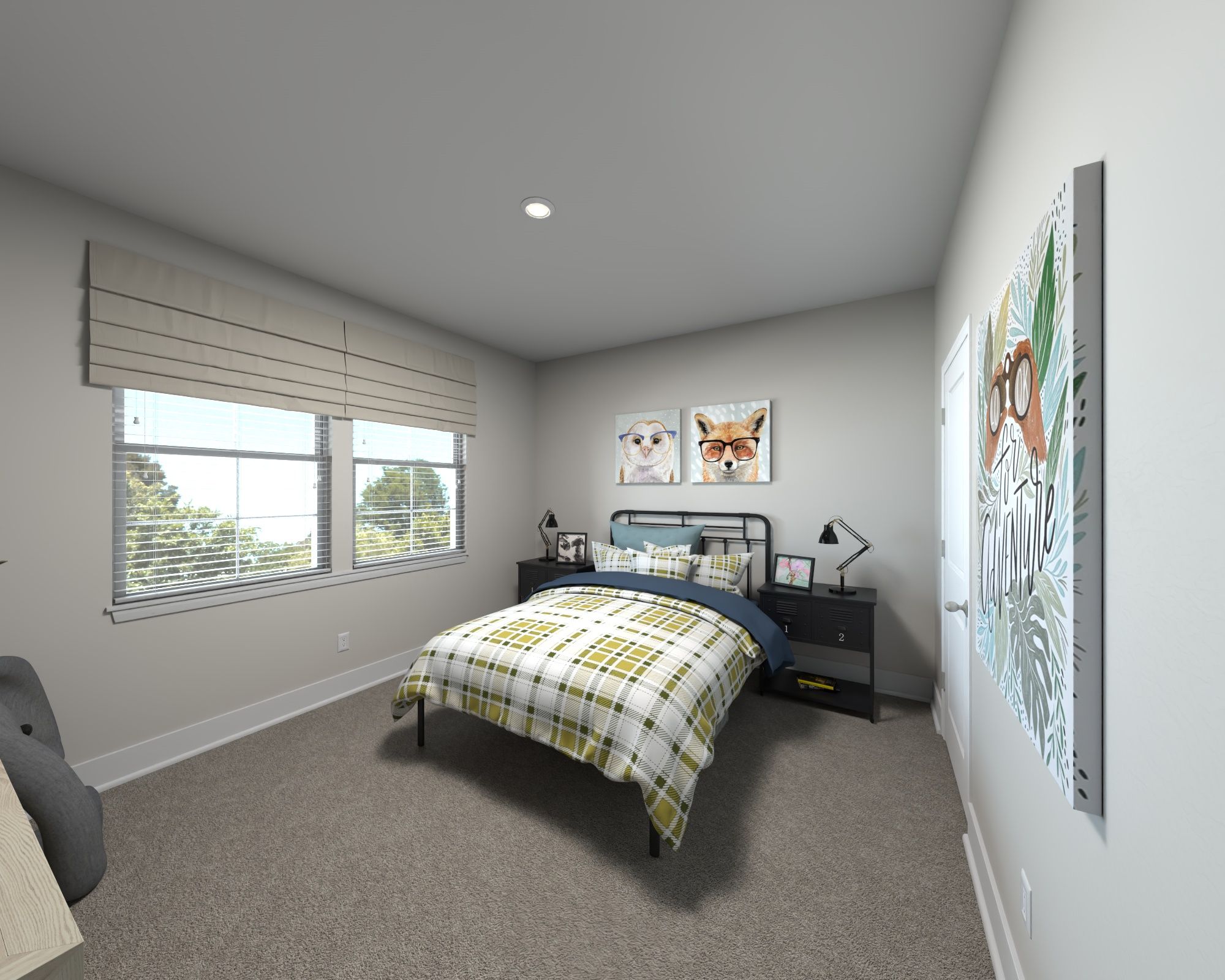 Secondary bedroom in the Watson floorplan at Meritage Homes.
