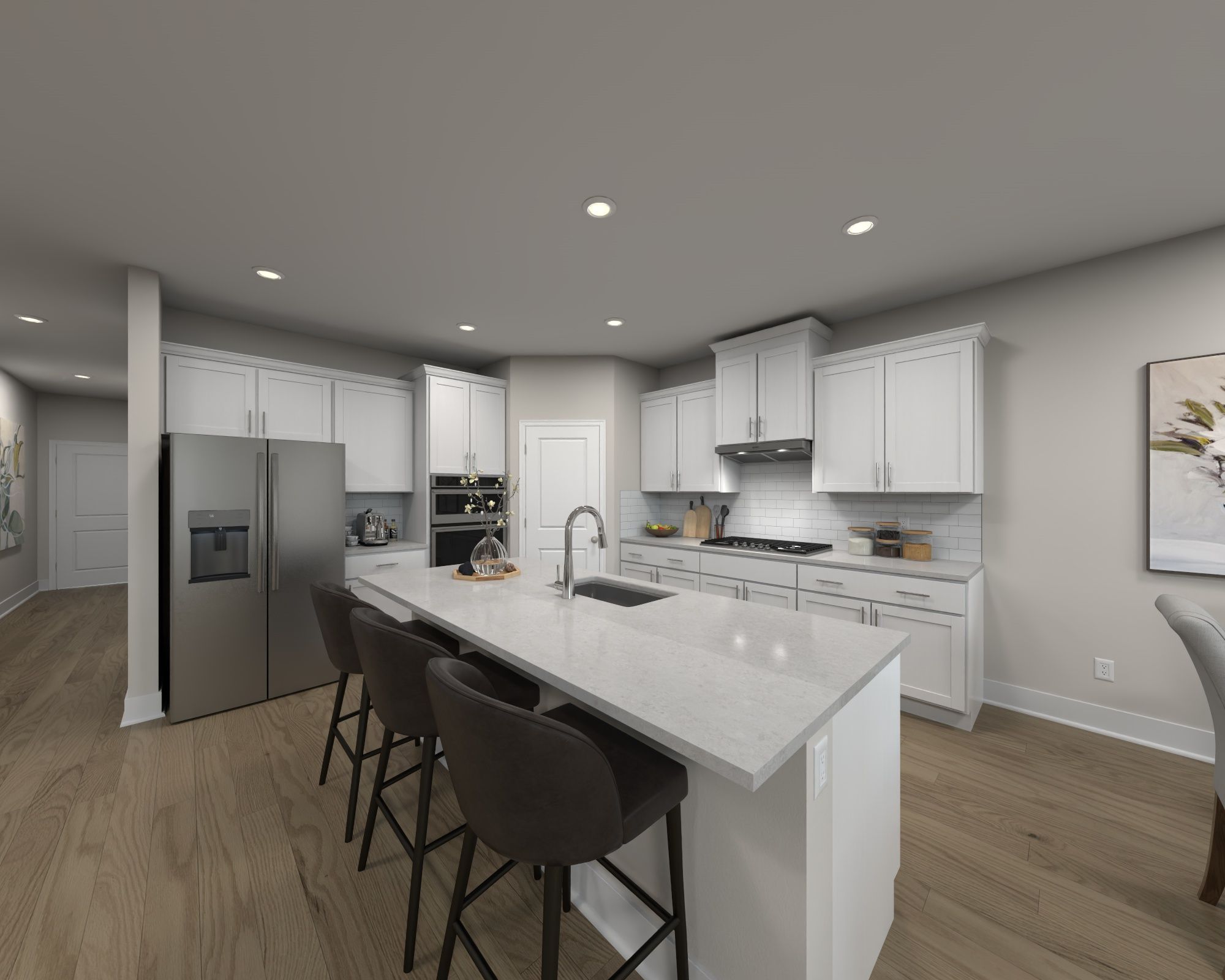 Kitchen in the Watson floorplan at Meritage Homes.