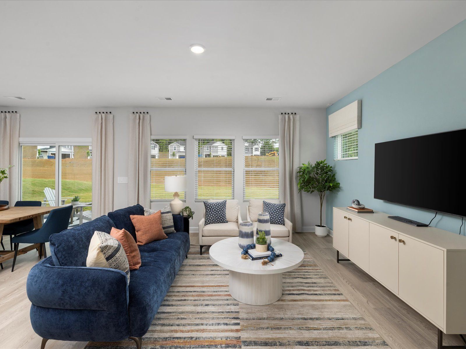 Great room in the Lennon floorplan at a Meritage Homes community in Greenville, SC.