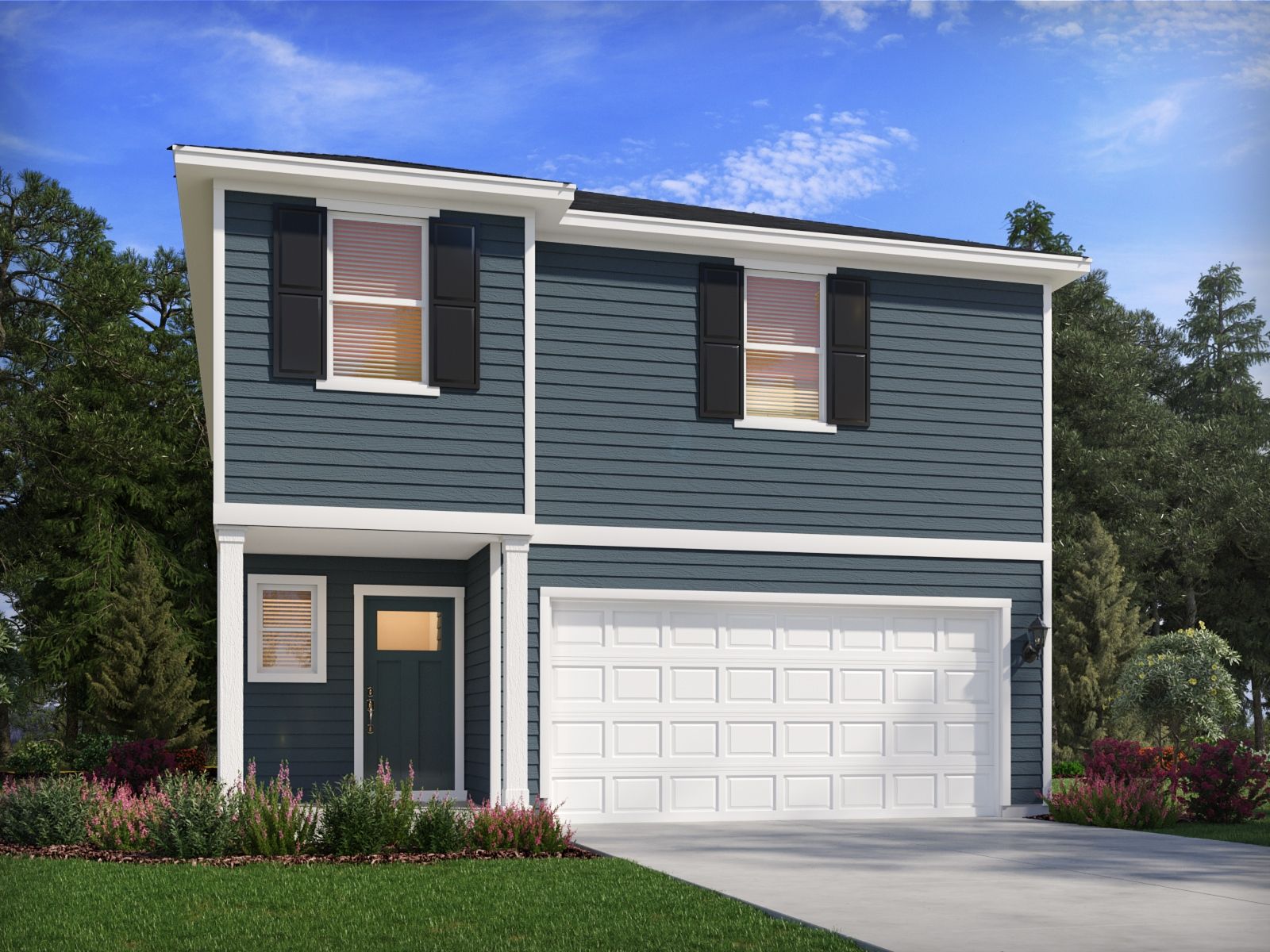 Lennon elevation rendering at a Meritage Homes community in Durham, NC.
