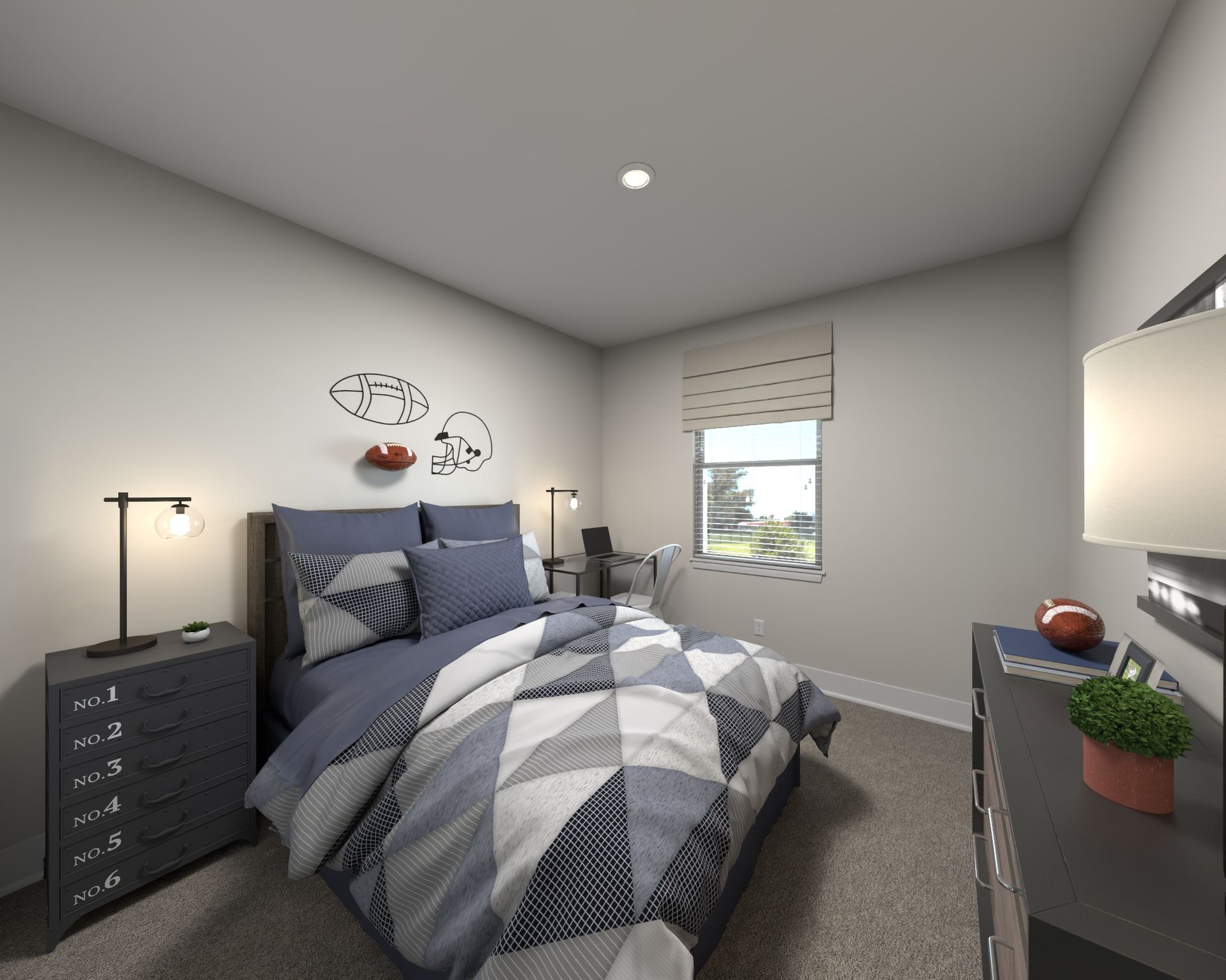 Secondary bedroom in the Wilson floorplan at Meritage Homes.