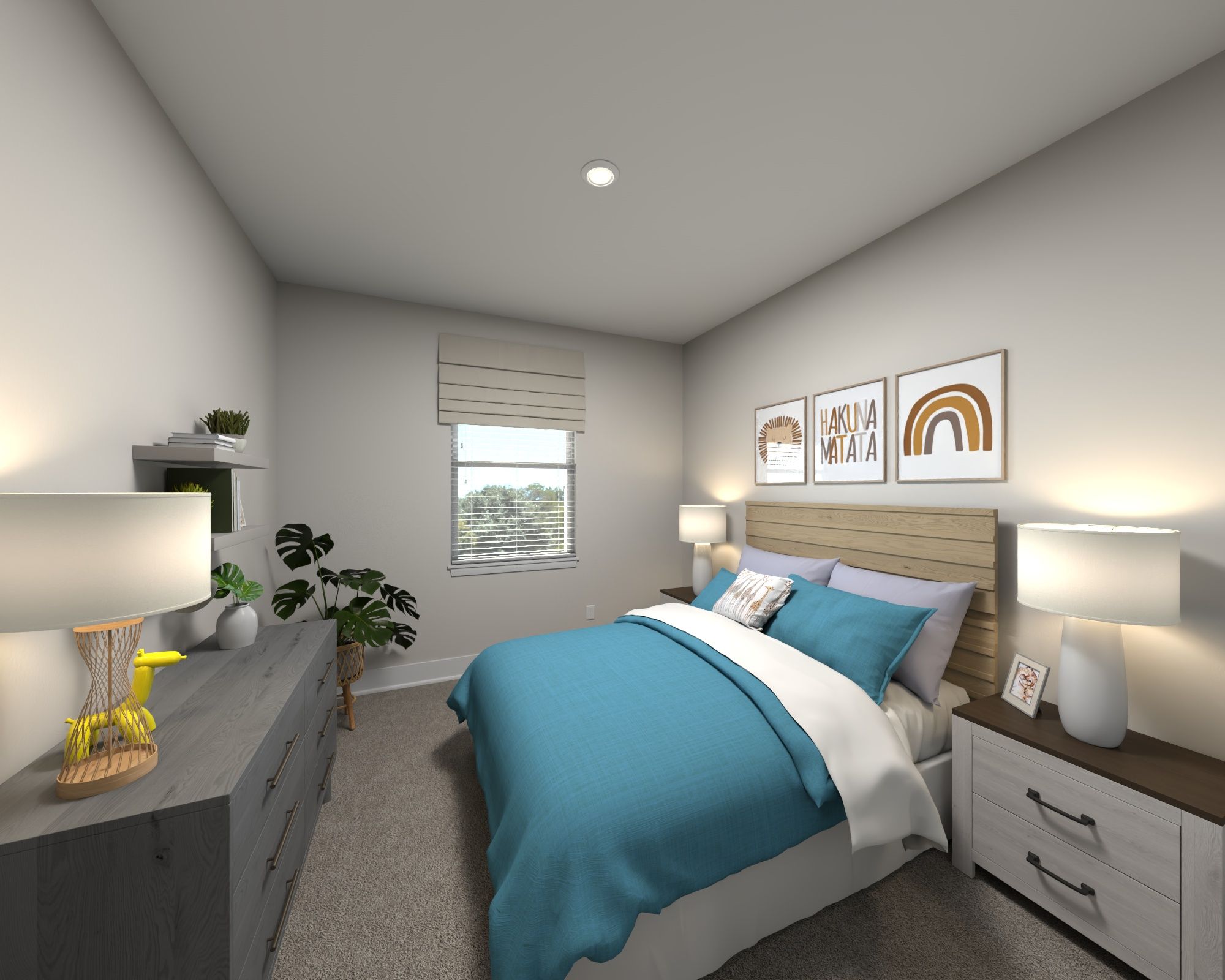 Secondary bedroom in the Wilson floorplan at Meritage Homes.