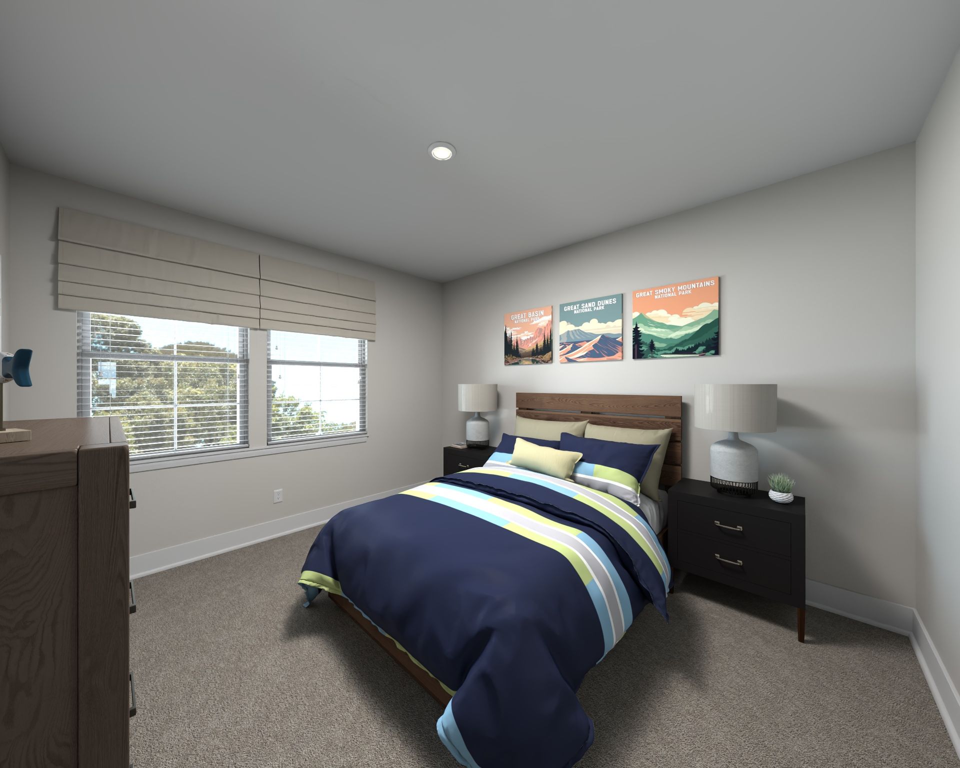 Secondary bedroom in the Townsend floorplan at Meritage Homes.