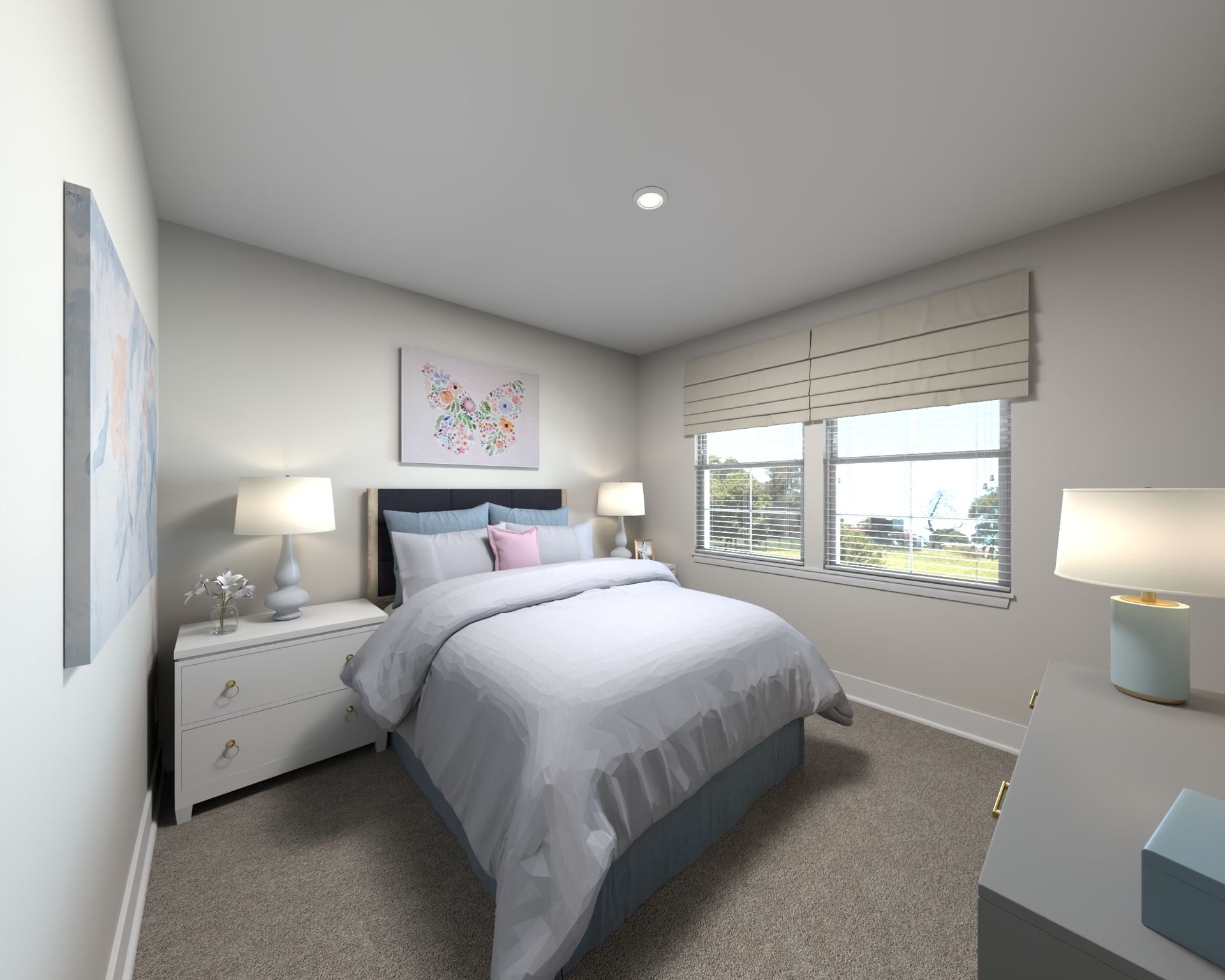 Secondary bedroom in the Townsend floorplan at Meritage Homes.