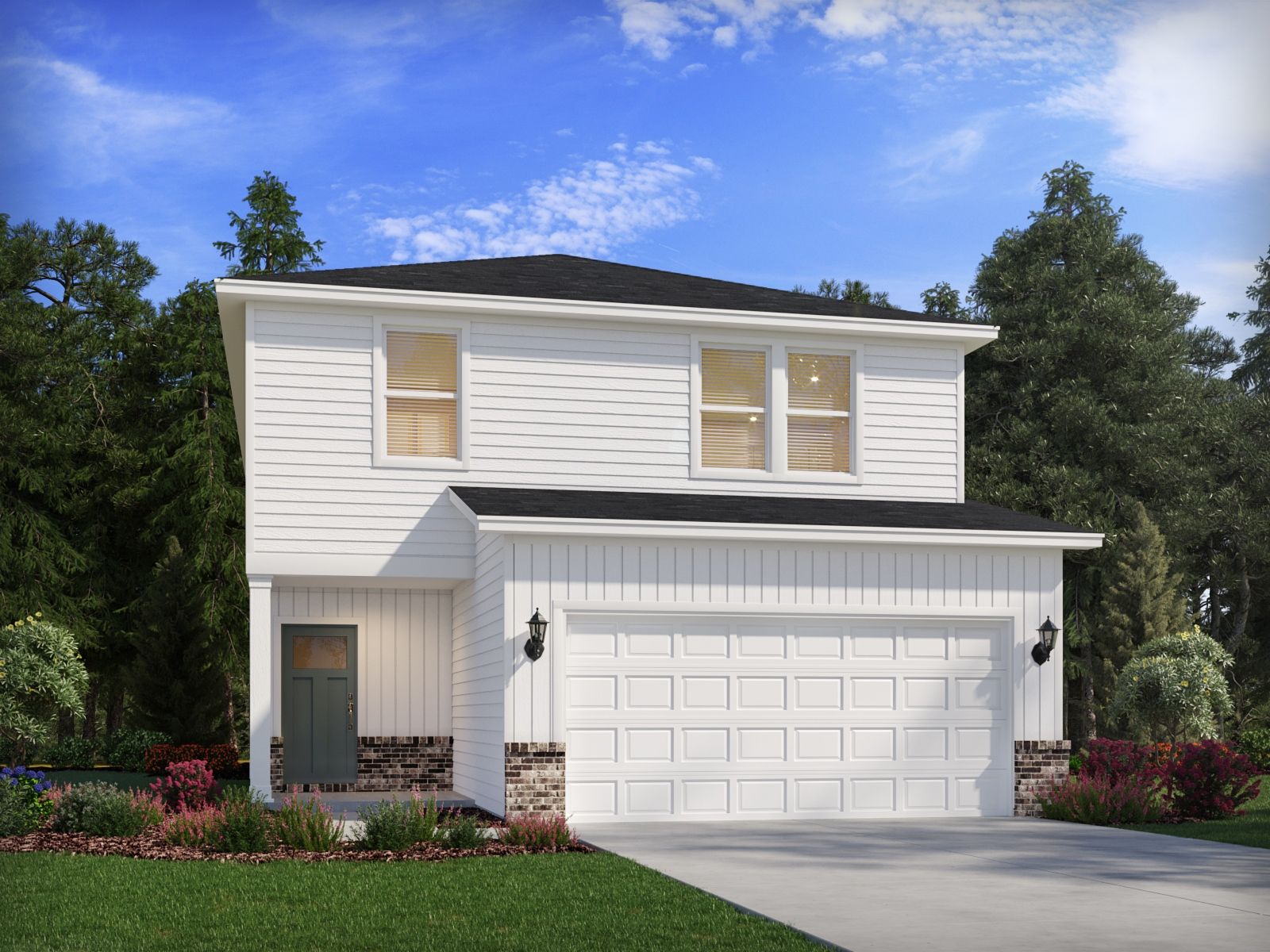 Roswell elevation rendering at a Meritage Homes community in Durham, NC.