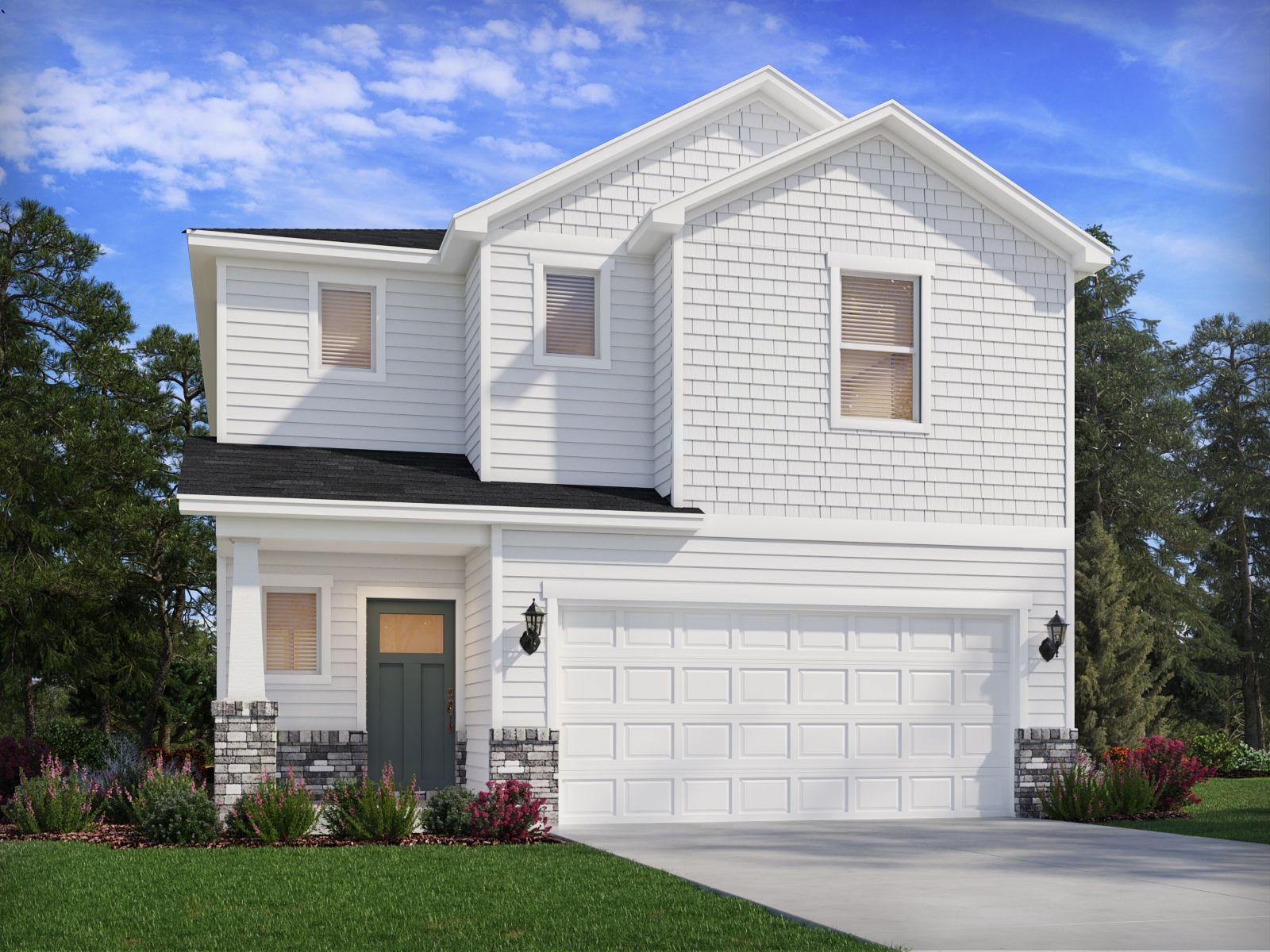Vienna elevation rendering at a Meritage Homes community in Durham, NC.