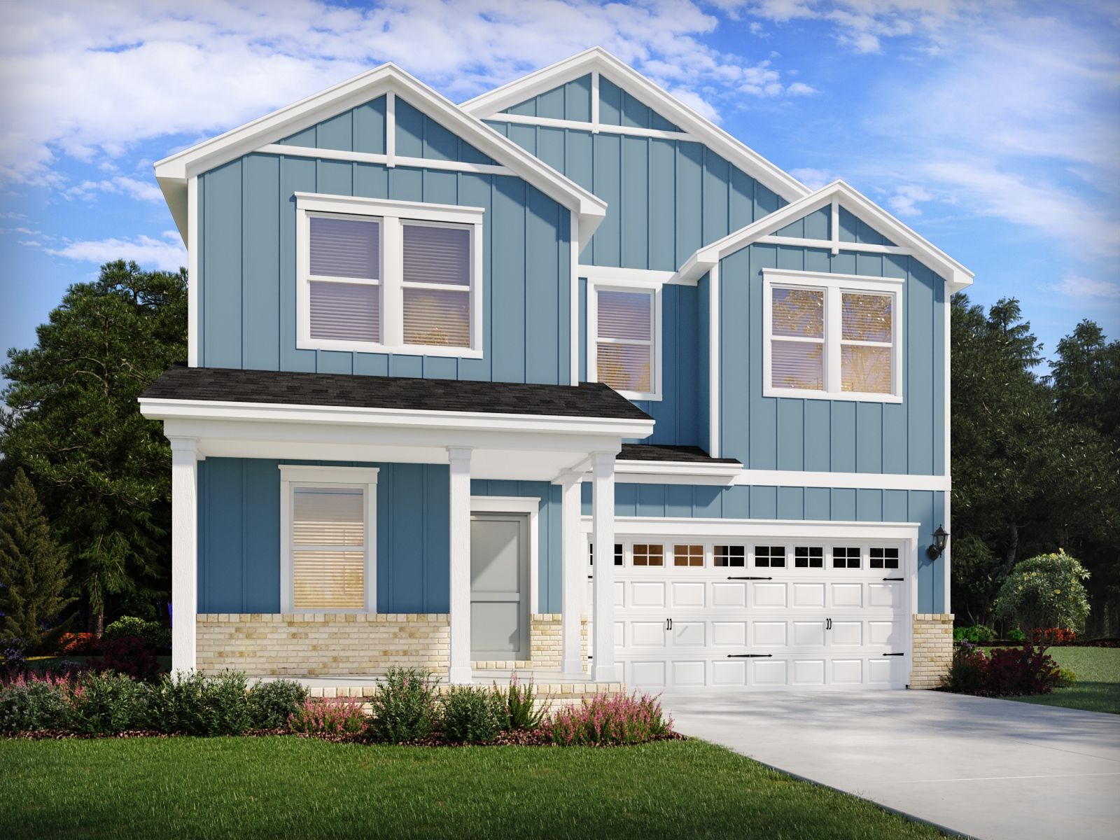 Townsend elevation rendering at a Meritage Homes community in Zebulon, NC.