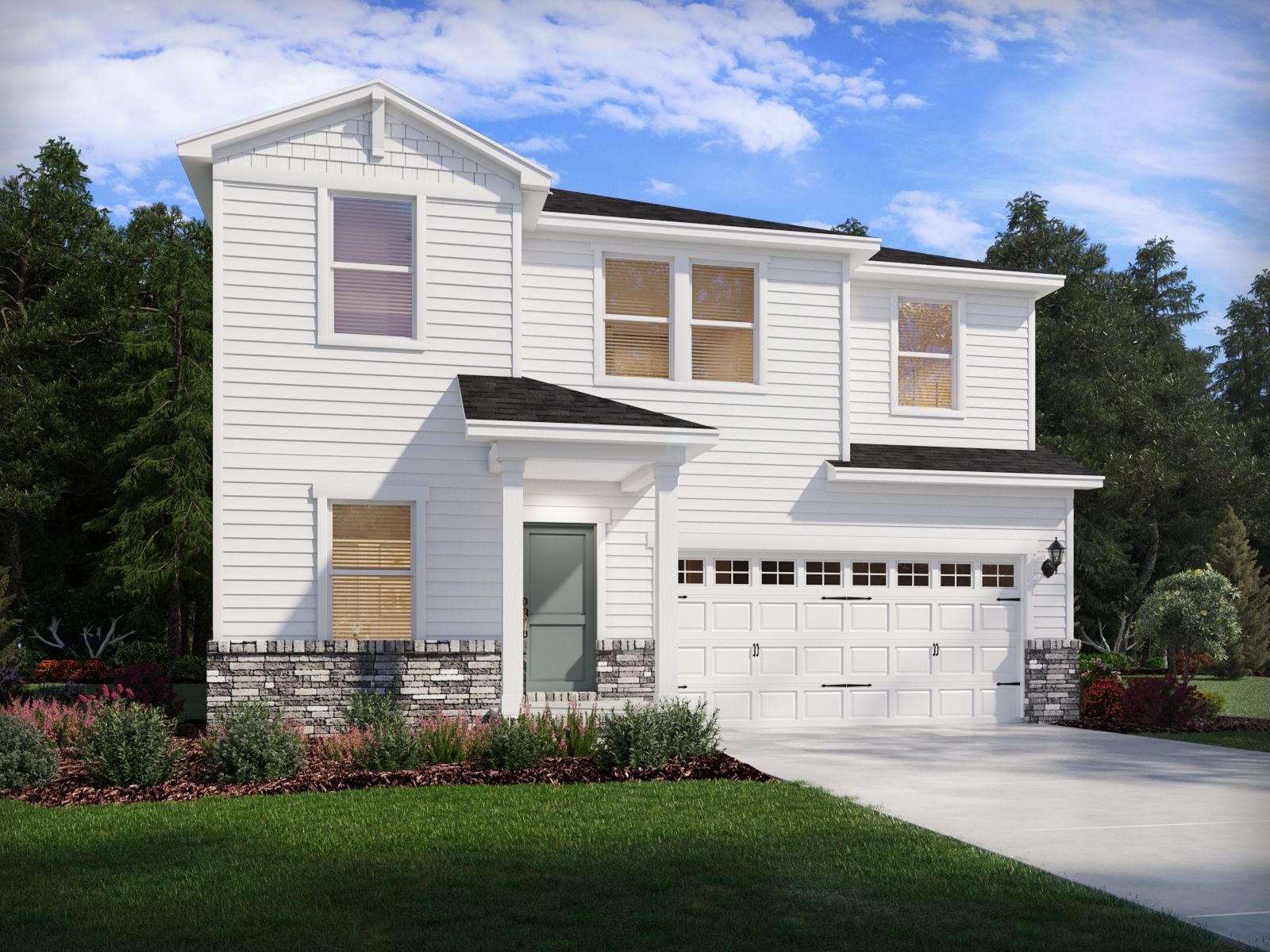 Wilson elevation rendering at a Meritage Homes community in Zebulon, NC.